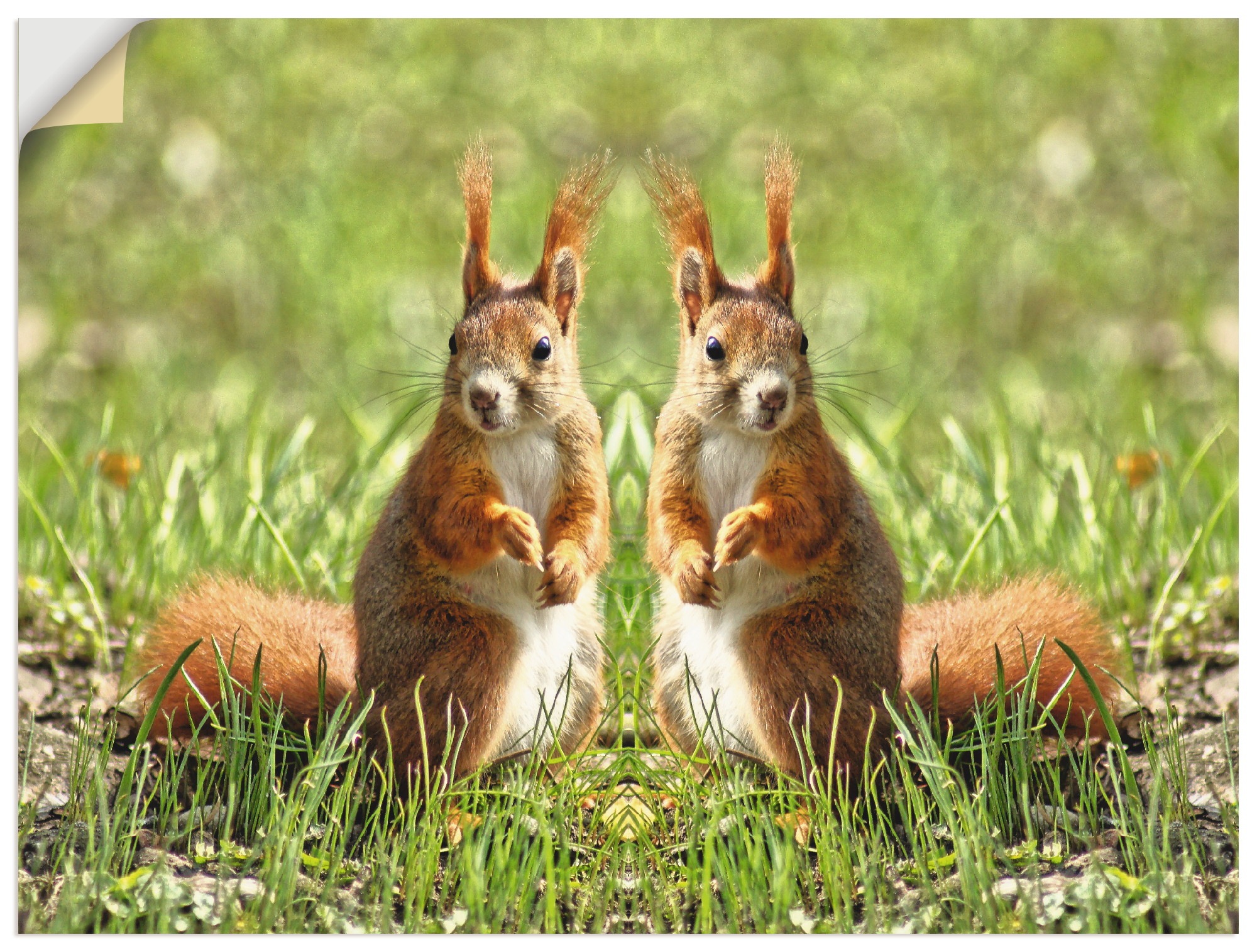 Image of Artland Wandbild »Rote Eichhörnchen Zwillinge«, Wildtiere, (1 St.), in vielen Grössen & Produktarten - Alubild / Outdoorbild für den Aussenbereich, Leinwandbild, Poster, Wandaufkleber / Wandtattoo auch für Badezimmer geeignet bei Ackermann Versand Schweiz