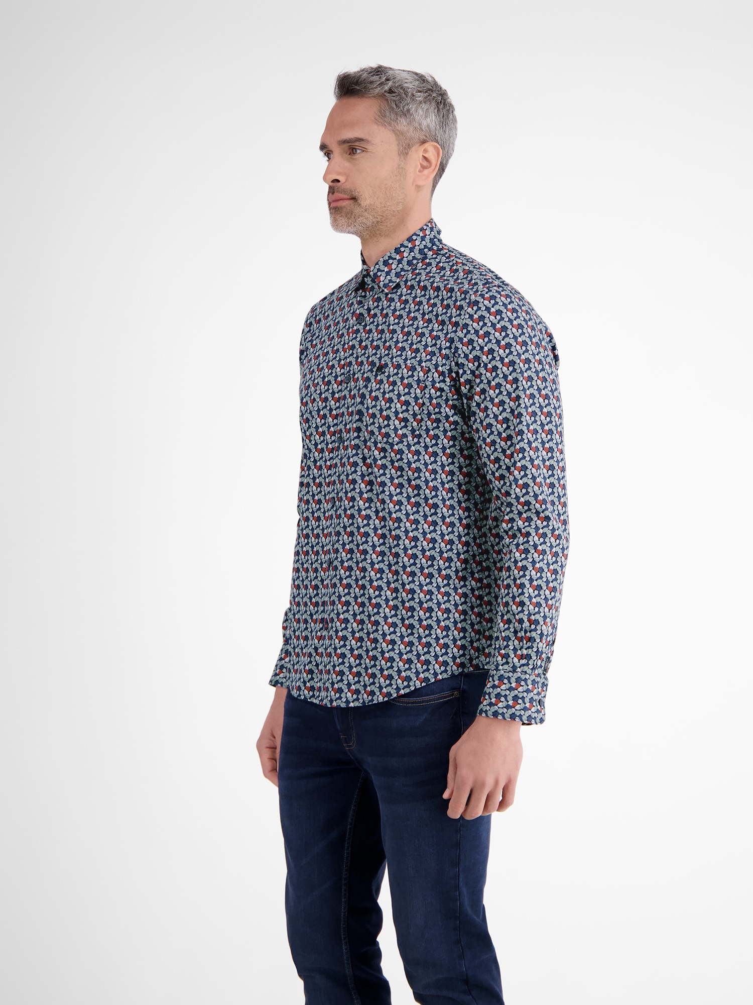 LERROS Chemise à manches longues »Herren Langarmhemd, modisch gemustert«