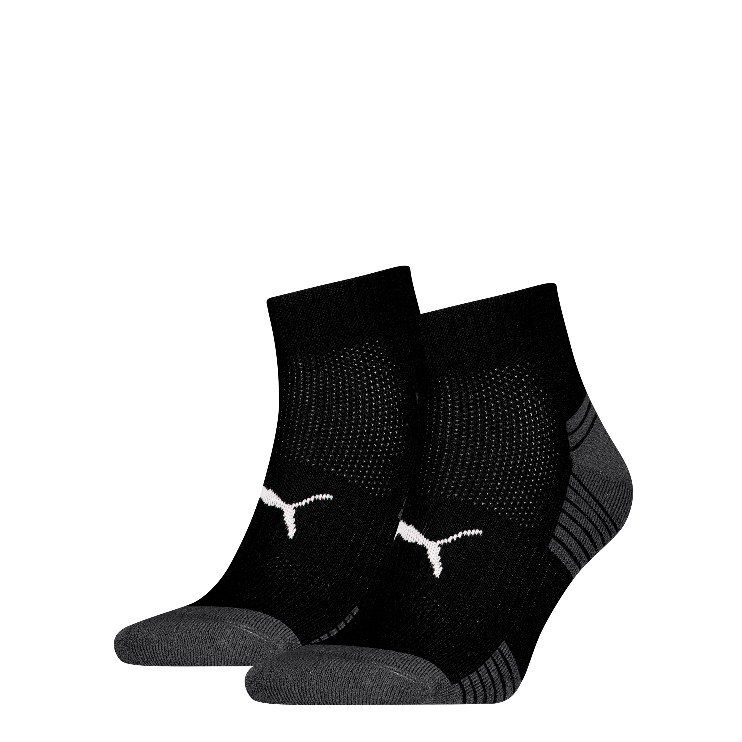 Image of PUMA Kurzsocken "PUMA UNISEX SPORT CUSHIONED QUARTER 2P" 2 Paar, Rippenbündchen, optimierte Dämpfung für zusätzlichen Komfort