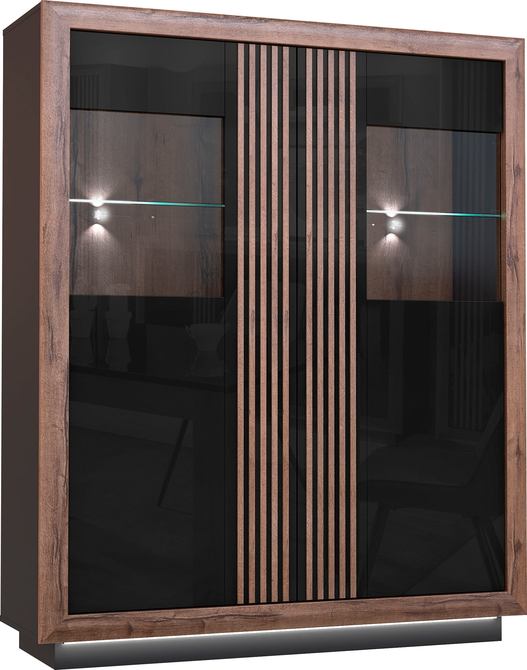 FORTE Highboard »Savona« Höhe 161 cm, inkl. Sockelbeleuchtung