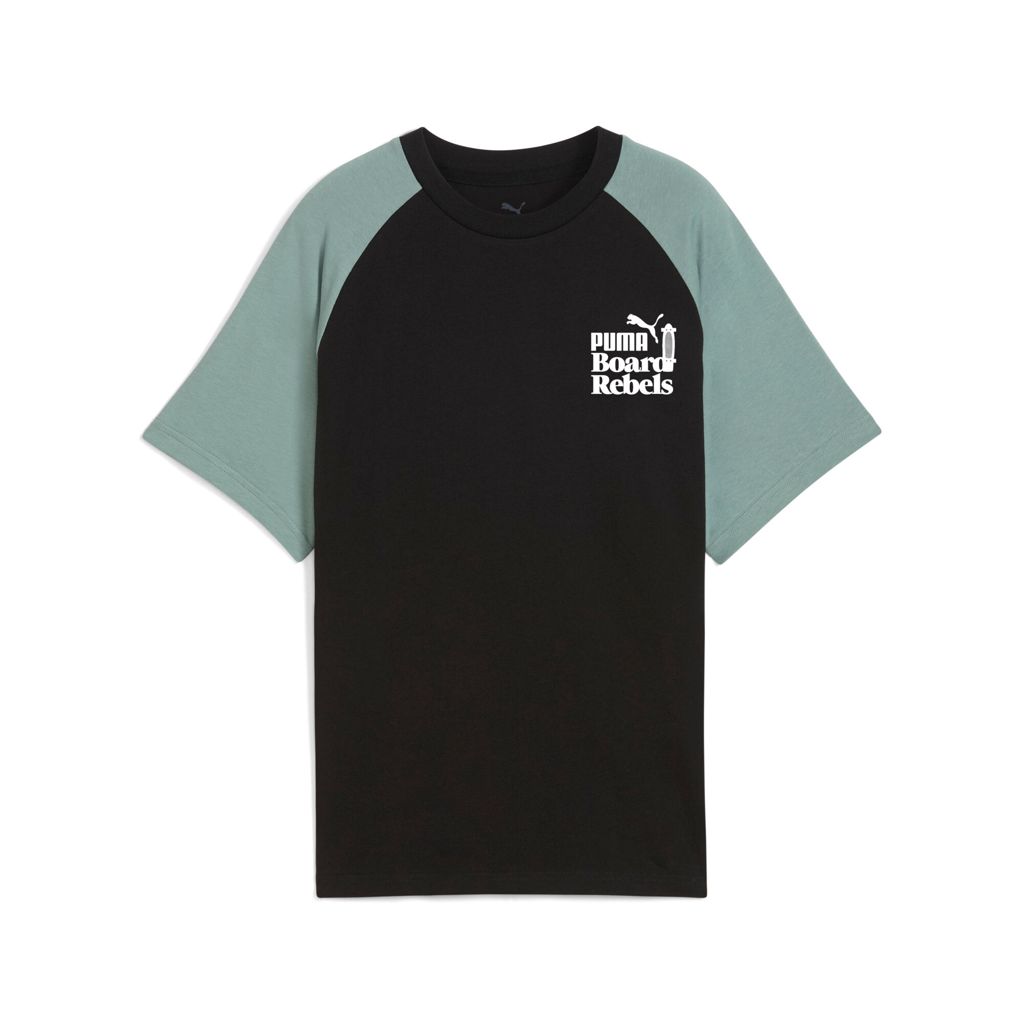 Image of PUMA T-Shirt "MID90S GRAPHIC TEE II B" für Jugendliche, sportlicher Stil, Rundhalsausschnitt, Raglanärmel