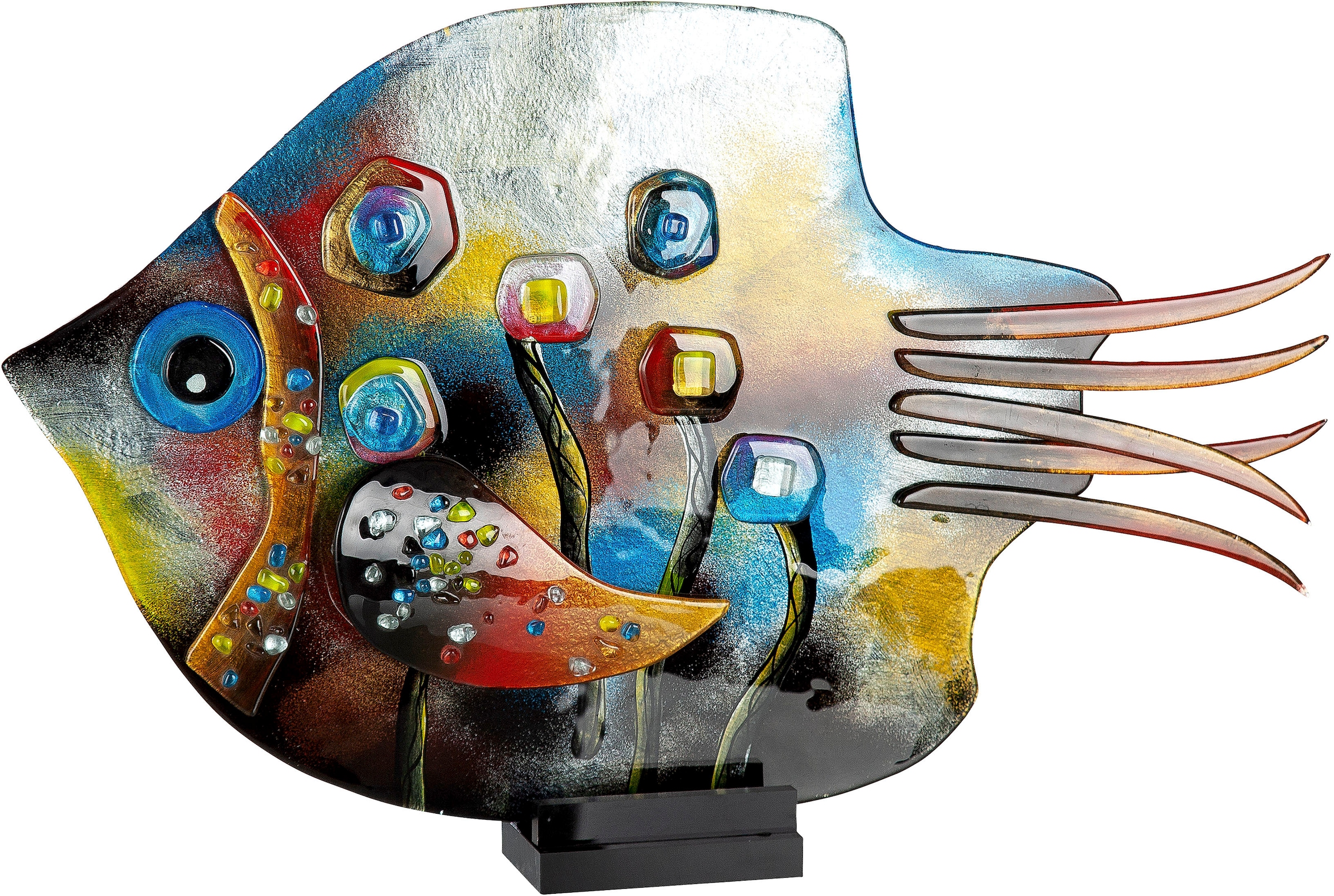 GILDE GLAS art Dekofigur »Skulptur Fisch Fresh Flowers«, bunt, Glas günstig  kaufen | Tierfiguren