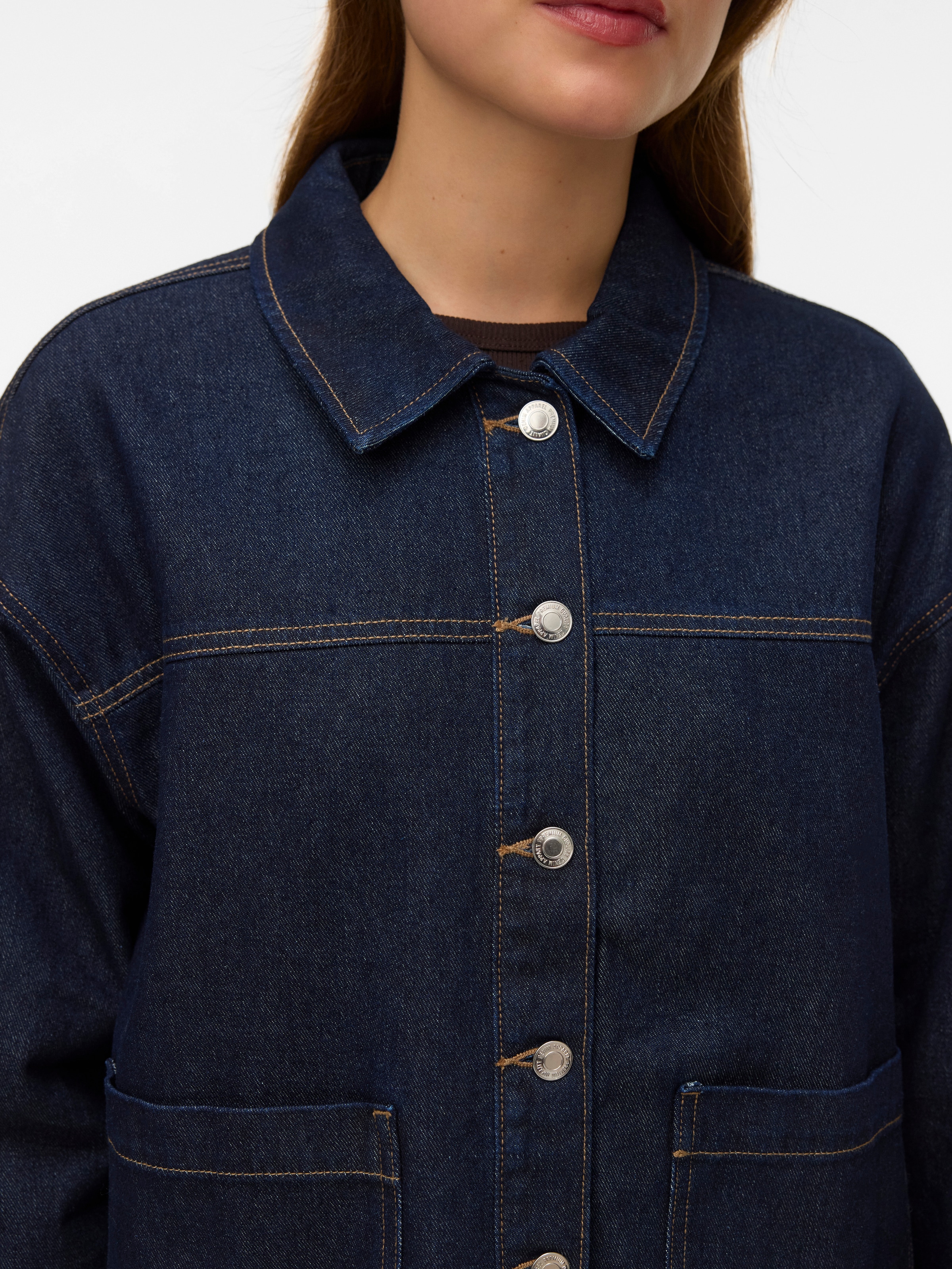 Vero Moda Veste en jean »VMJAMIE LS DENIM SHACKET MIX NOOS« mélange de coton