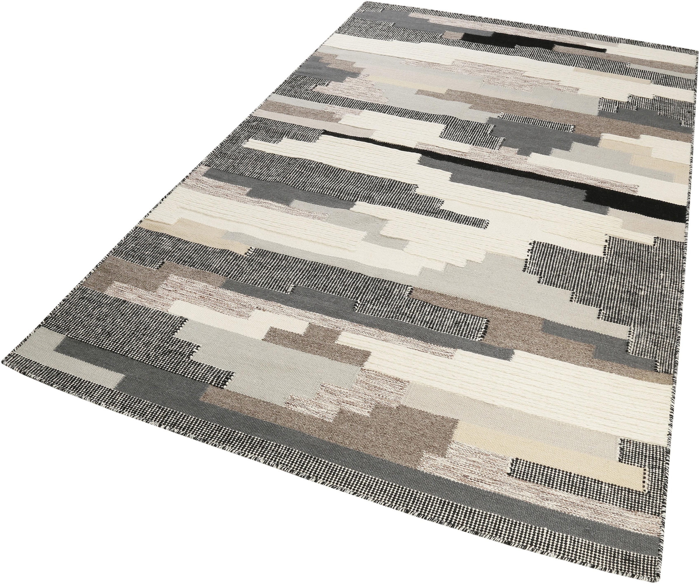 Image of Esprit Wollteppich "Natham Kelim ESP-6012" rechteckig 8 mm Höhe reine Wolle, Wohnzimmer