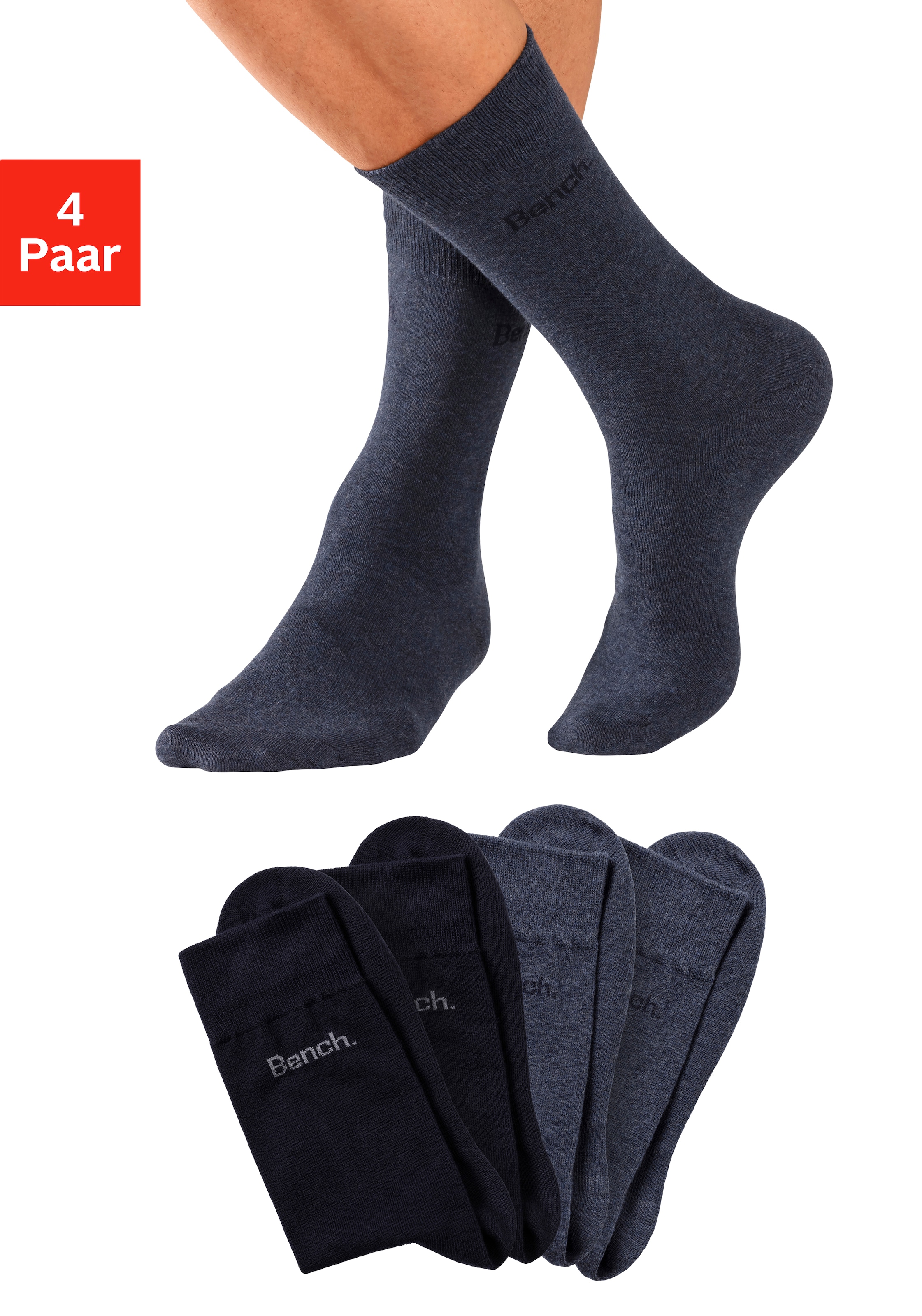 Image of Bench. Basicsocken Packung, 4 Stk. tlg. in angenehm weicher Markenqualität