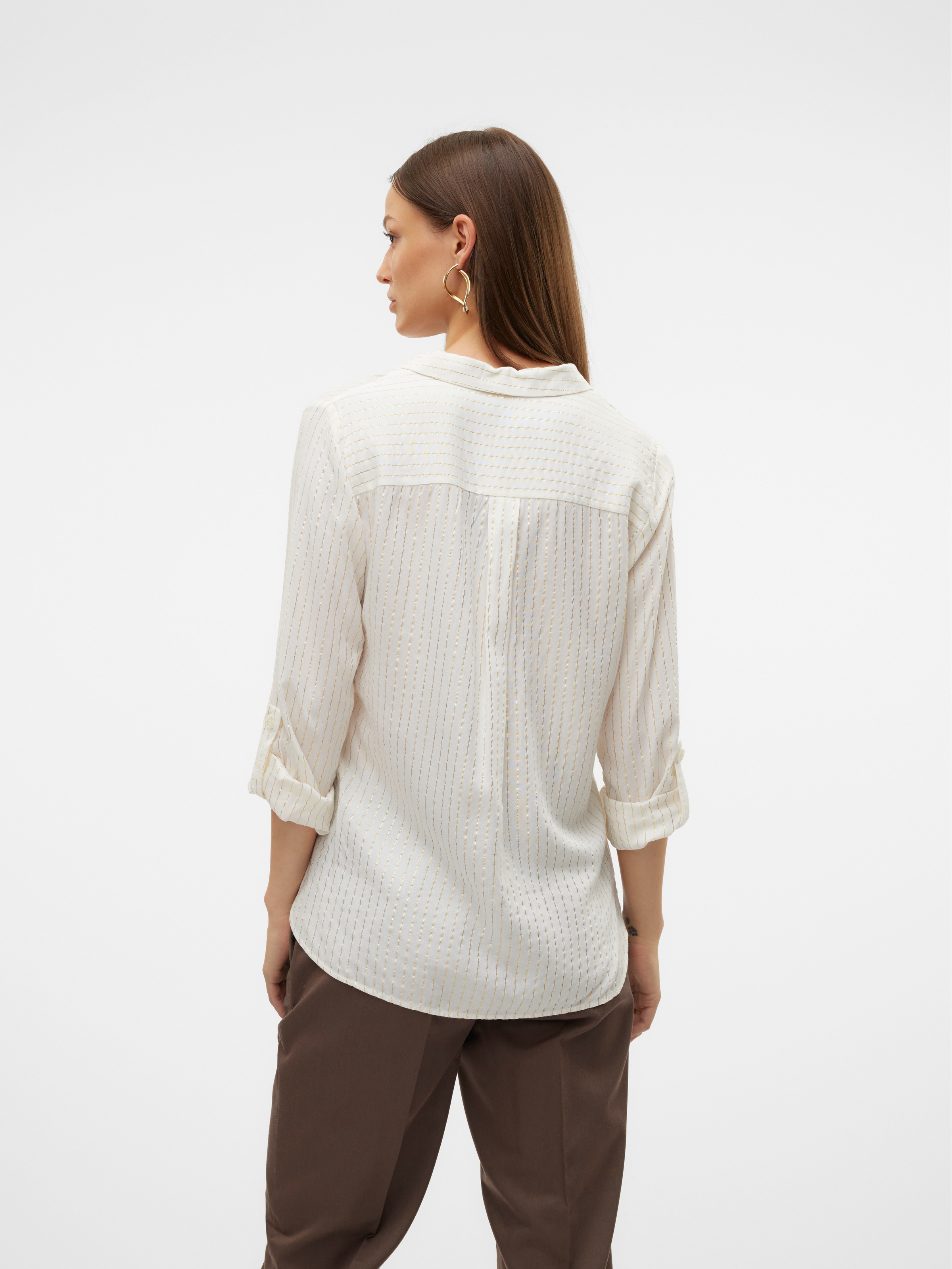 Vero Moda Hemdbluse »VMBUMPY LS GLITTER SHIRT WVN GA NOOS«, mit Glitzereffekt