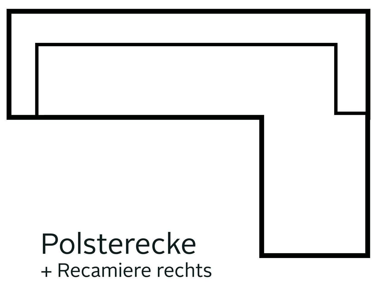 Home affaire Ecksofa »Solvei L-Form«, mit Recamierenabschluss und Sitztiefenverstellung