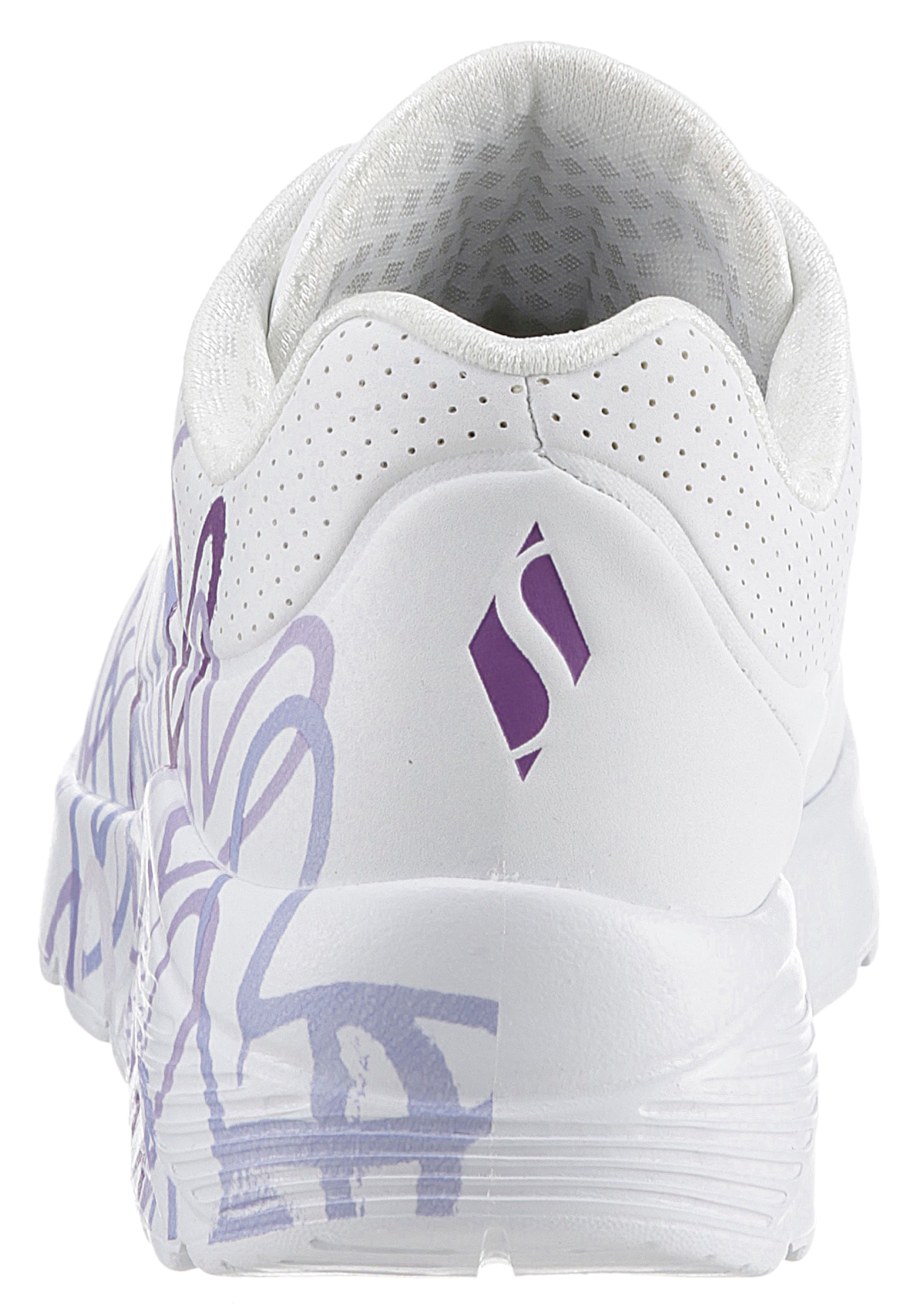 Skechers Sneaker »UNO LITE - SPREAD THE WORLD«, Schnürschuh mit süssem herzchen Print, Grössenschablone zum Download