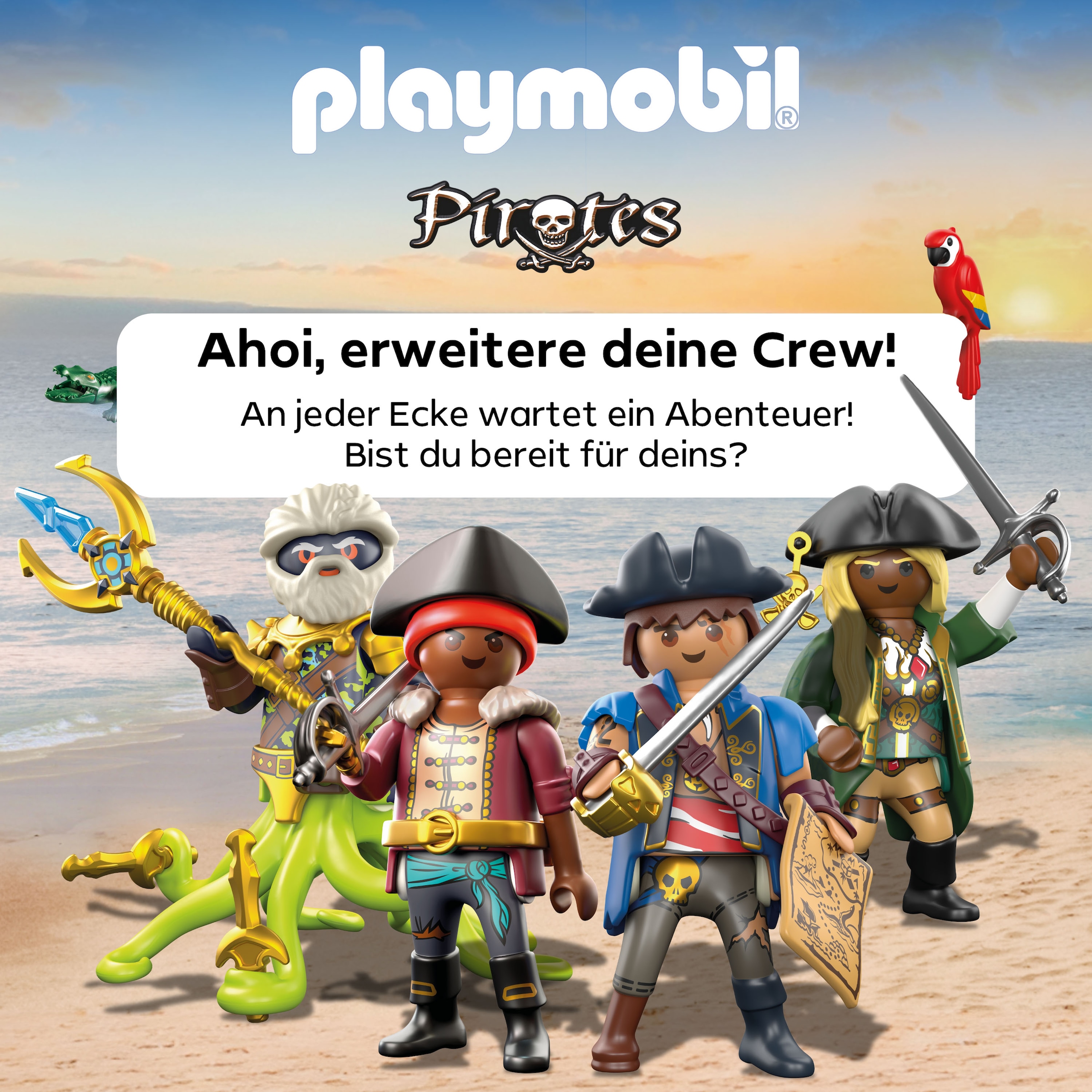 Playmobil® Konstruktions-Spielset »Piratenhafen mit Seeräuber-Gefängnis (71792), Playmobil Pirates« Made in Germany
