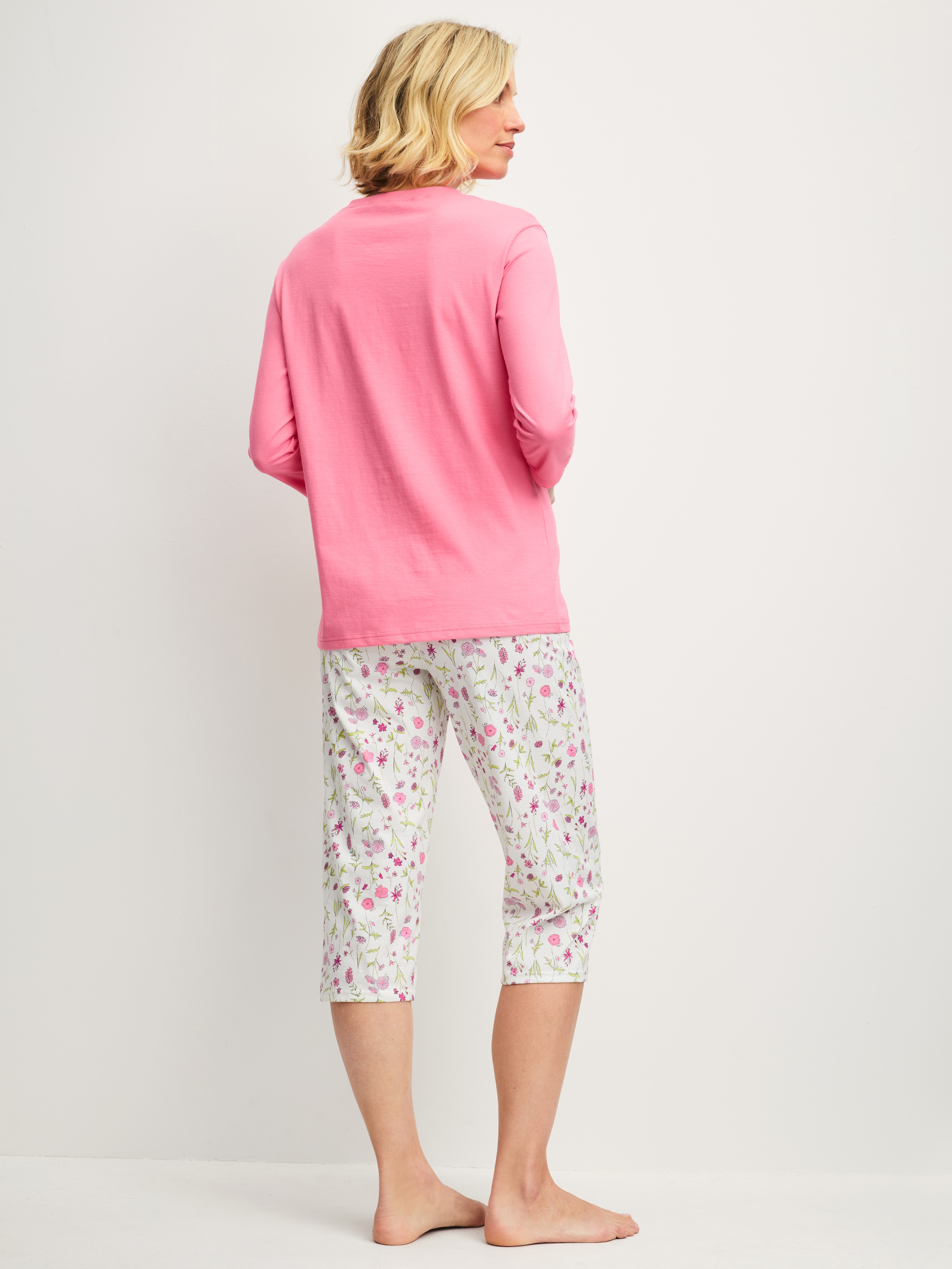 CALIDA Pyjama capri 2 respirant et régulateur de climatisation, col rond