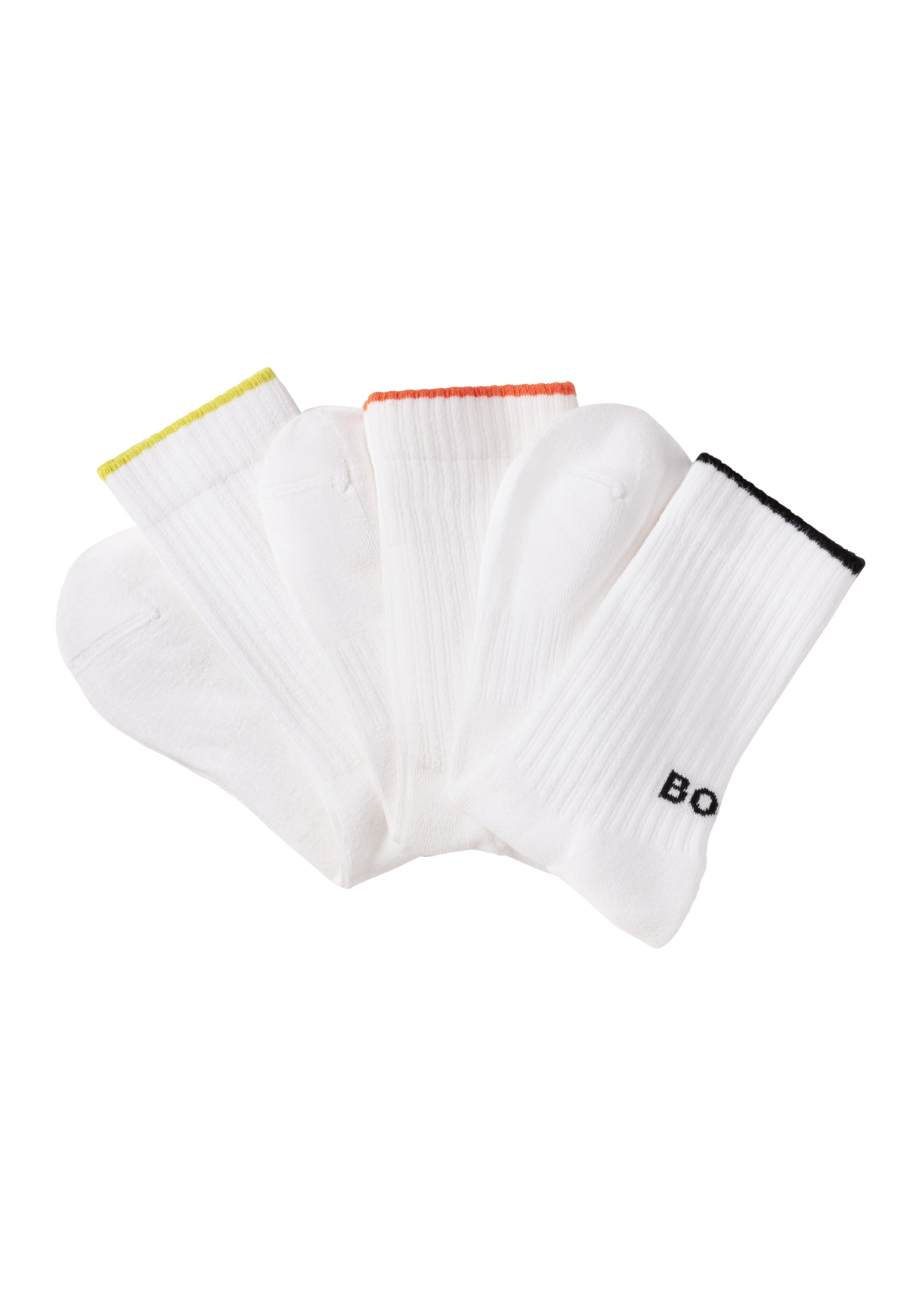 Image of BOSS Businesssocken "3PQS Rib Logo Bam" Packung, 3 Paar tlg. mit Kontraststreifen