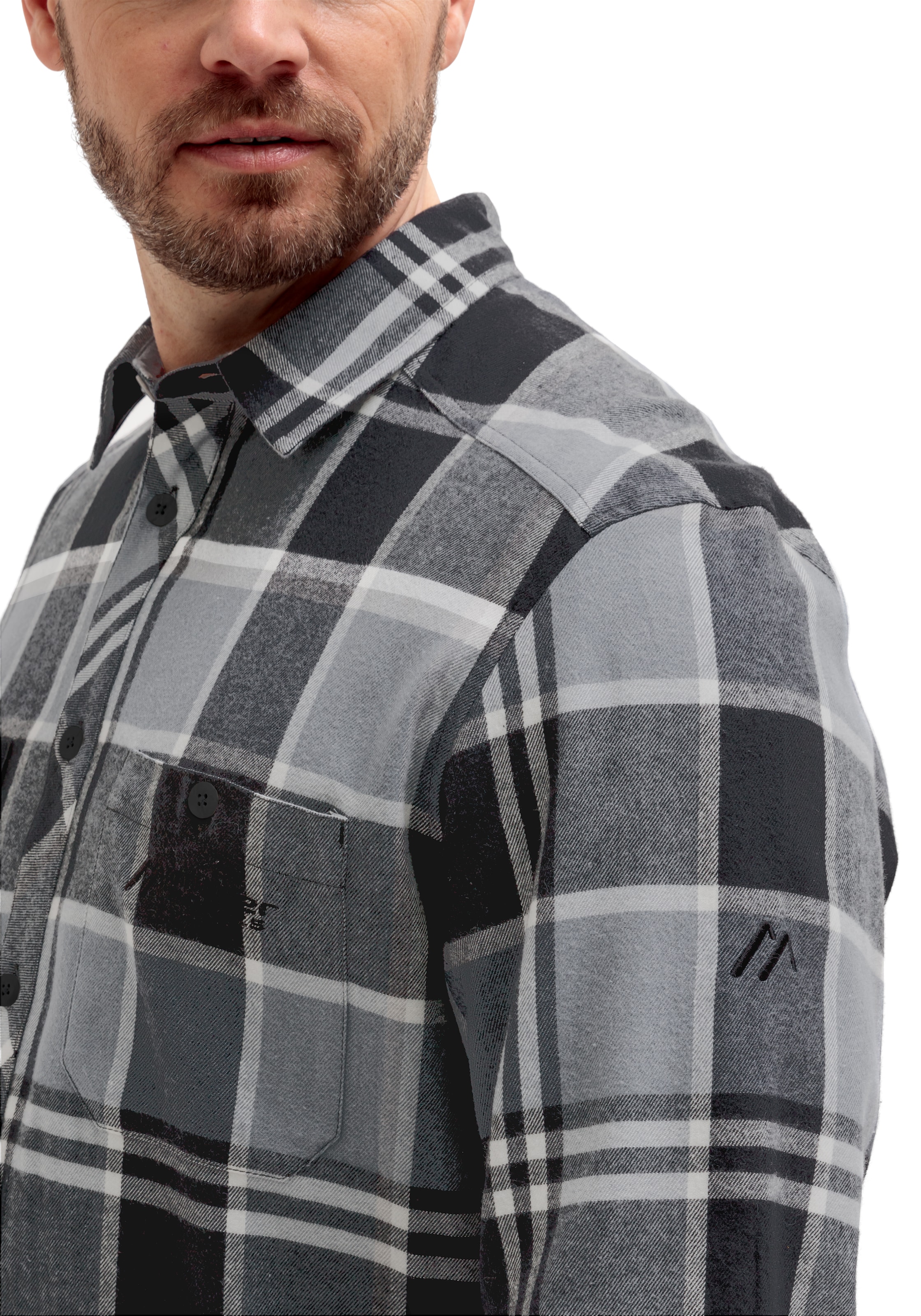 Maier Sports Chemisier fonctionnel »Predeal 2.0 M« Herren Hemd warm u. atmungsaktiv