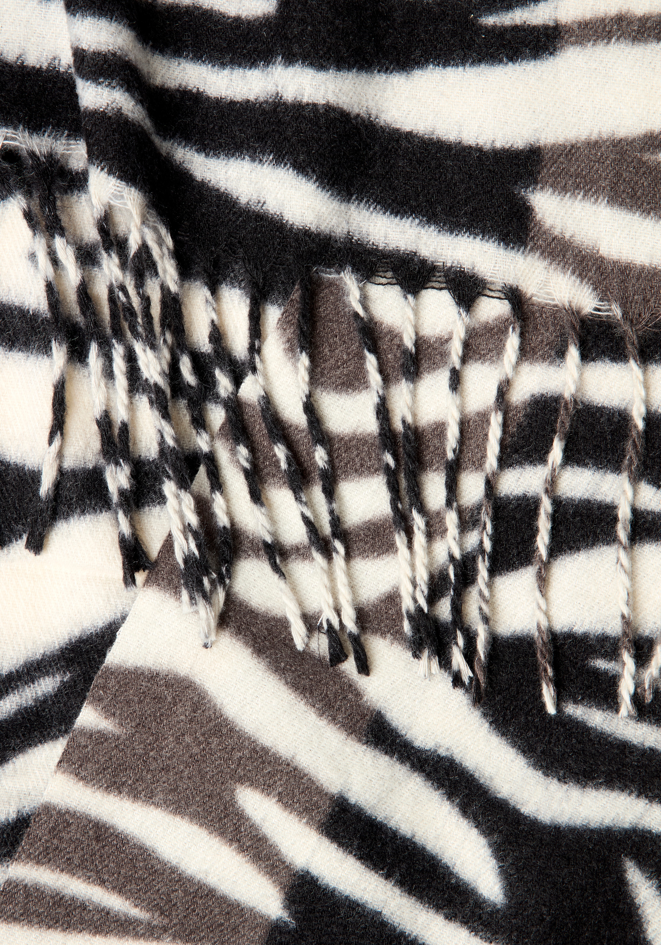 Laura Scott Écharpe avec motif animalier, structure tissée monoscouche
