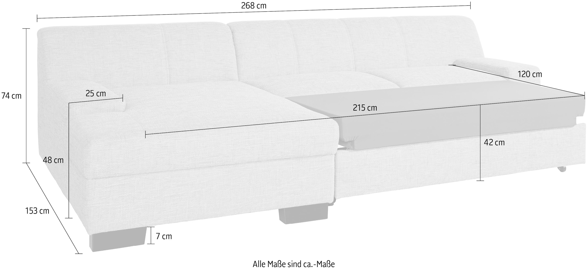 DOMO collection Ecksofa »Norma Top L-Form«, wahlweise mit Bettfunktion