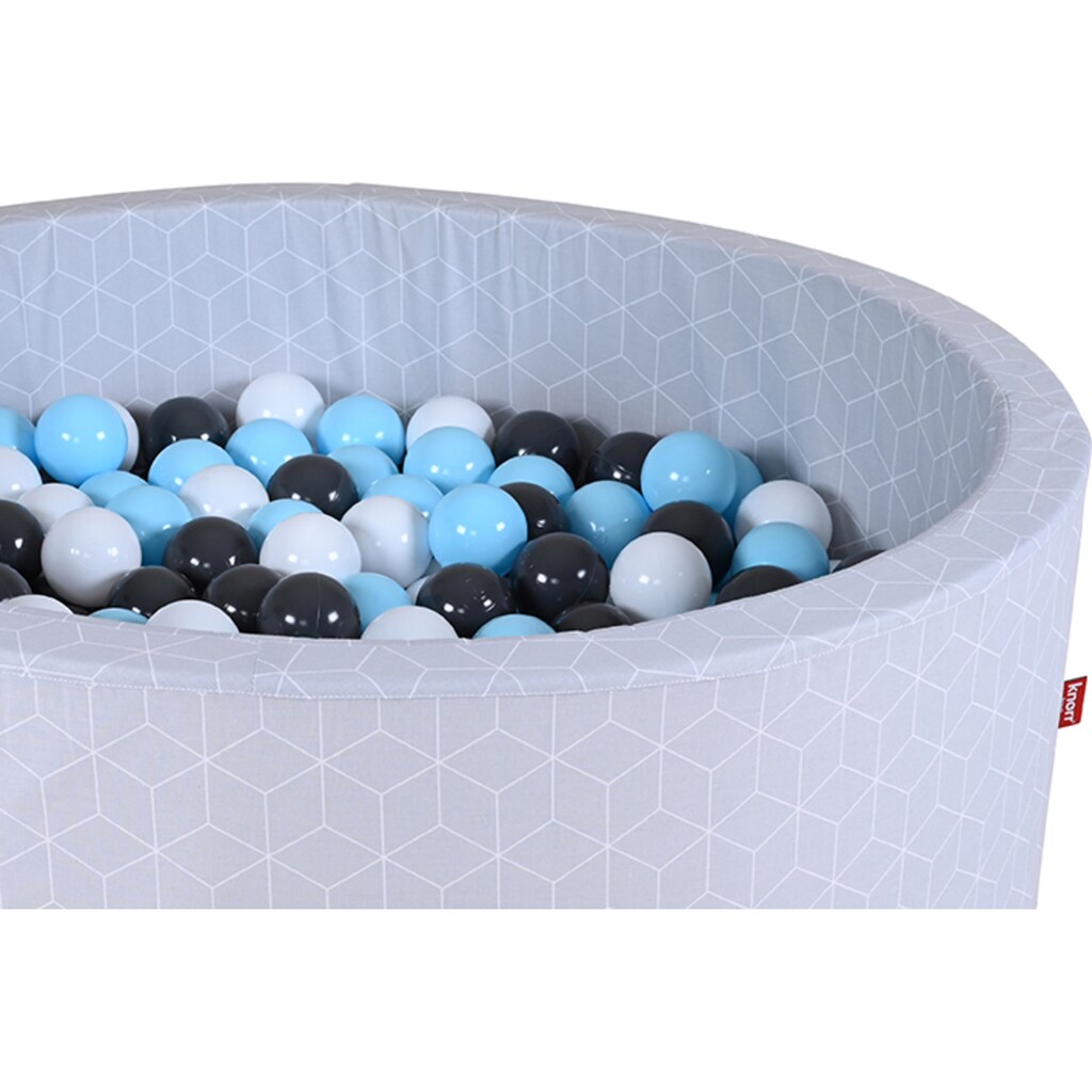 Knorrtoys® Bällebad »Soft, Cube Grey«, mit 300 Bälle creme/Grey/lightBlue; Made in Europe
