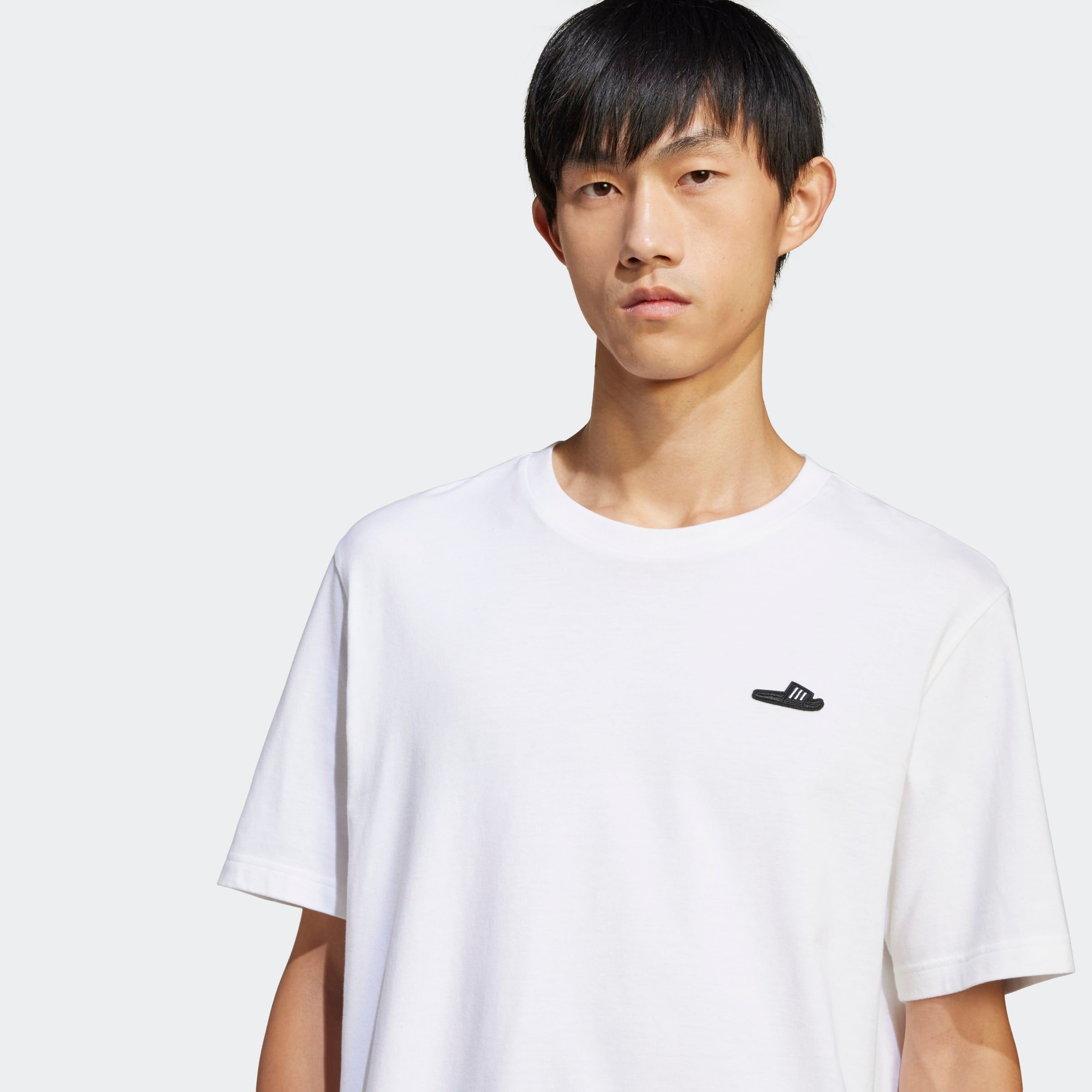 adidas Sportswear T-Shirt »M L SLIDE TEE«, mit adidas Badeschlappen-Grafik, weiche Baumwolle