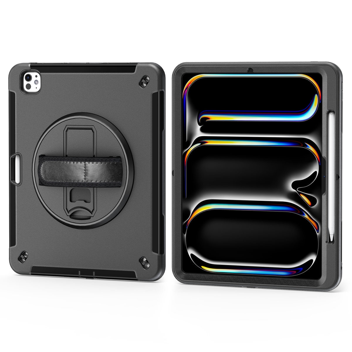 4smarts Tablet-Hülle »Rugged Case GRIP für Apple iPad Pro 13 (M4, 2024)«, Backcover, Schutzhülle, Handyschutzhülle, Case, Schutzcase, stossfest