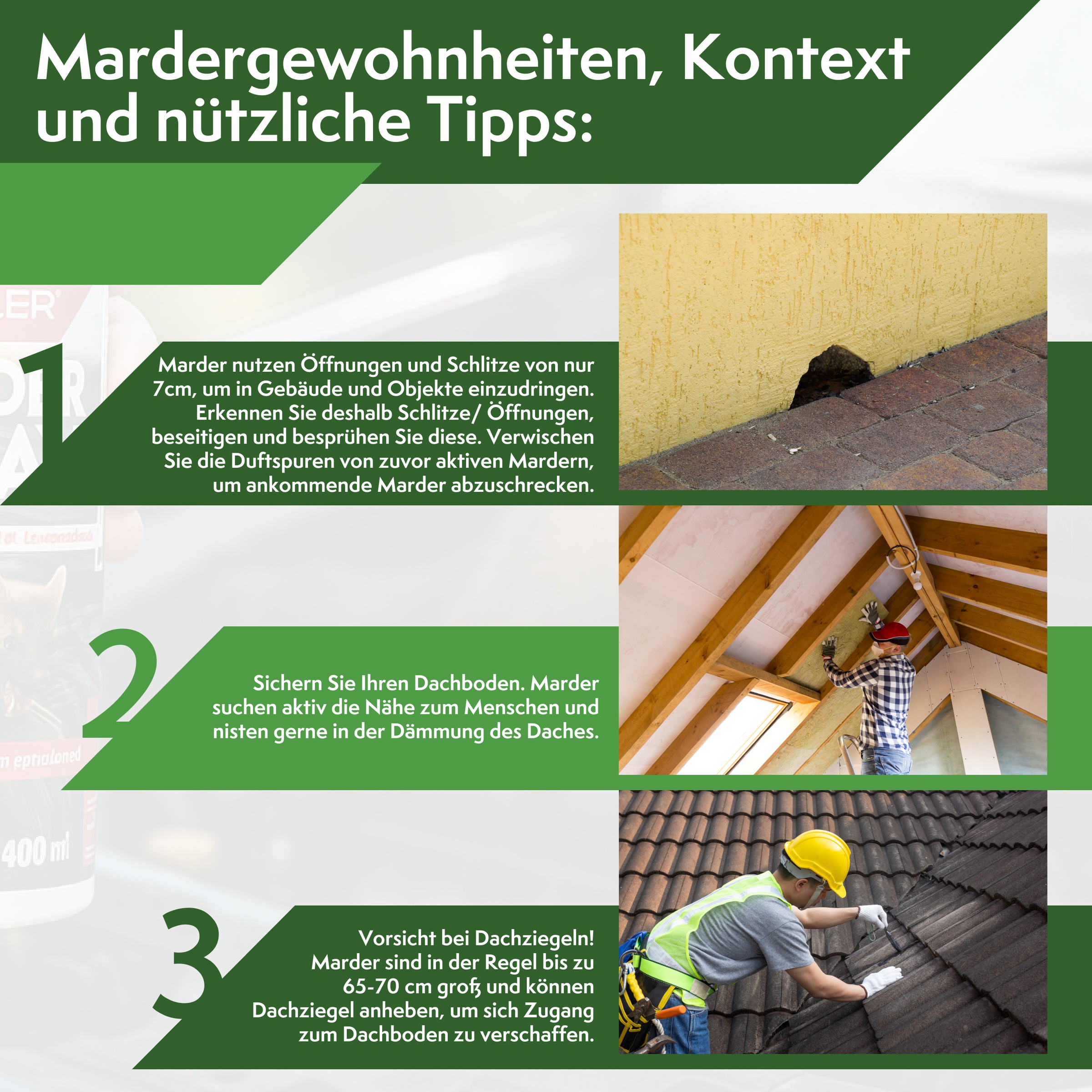 Pattler Spray anti-fouines »Hochwirksam mit Sofortwirkung« 400 ml