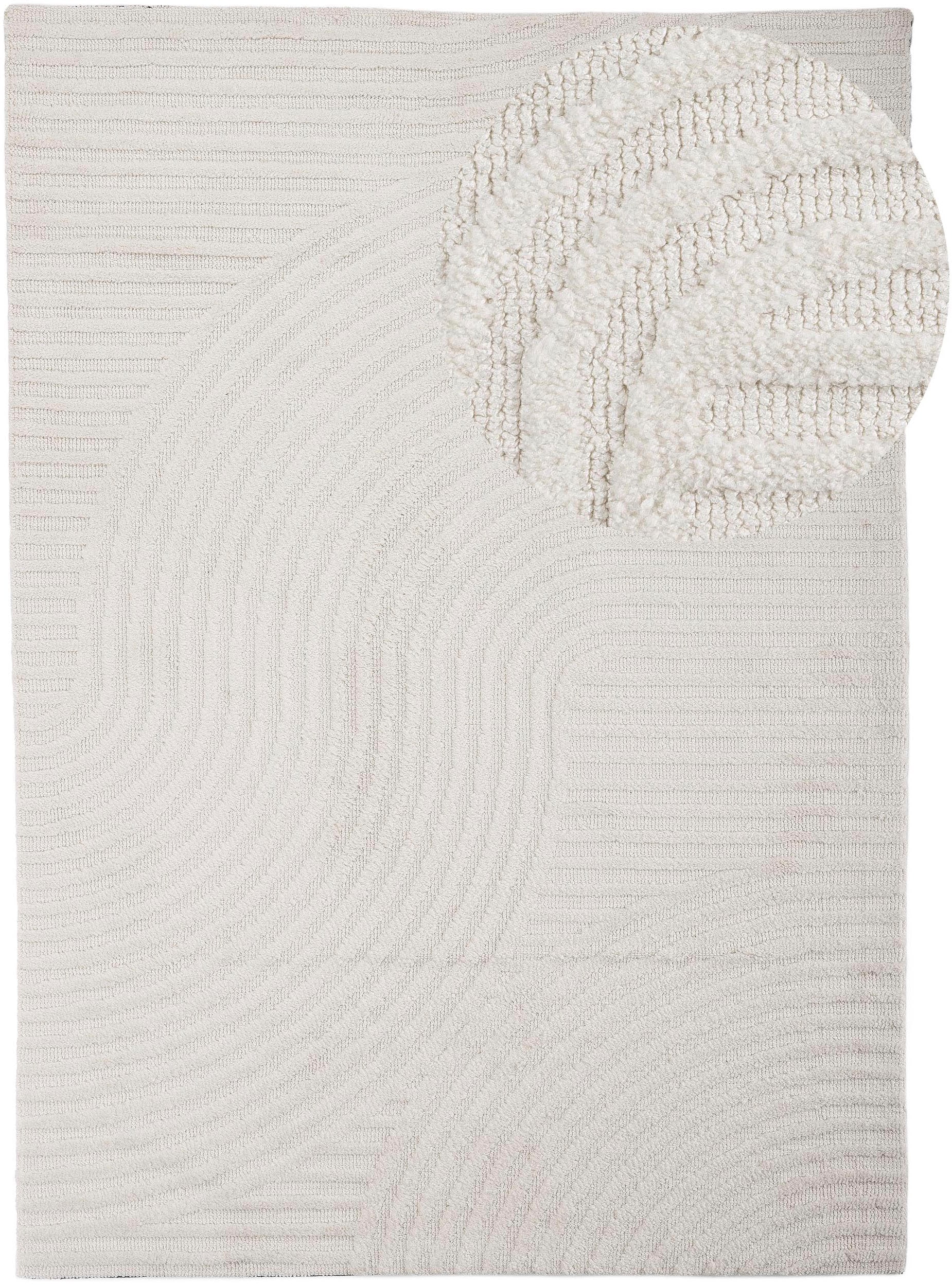 Image of carpetfine Teppich "Holly Zen 3" rechteckig 12 mm Höhe Hoch-Tief-Effekt, geometrisch, Zeitloses Design, dekoratives Highlight