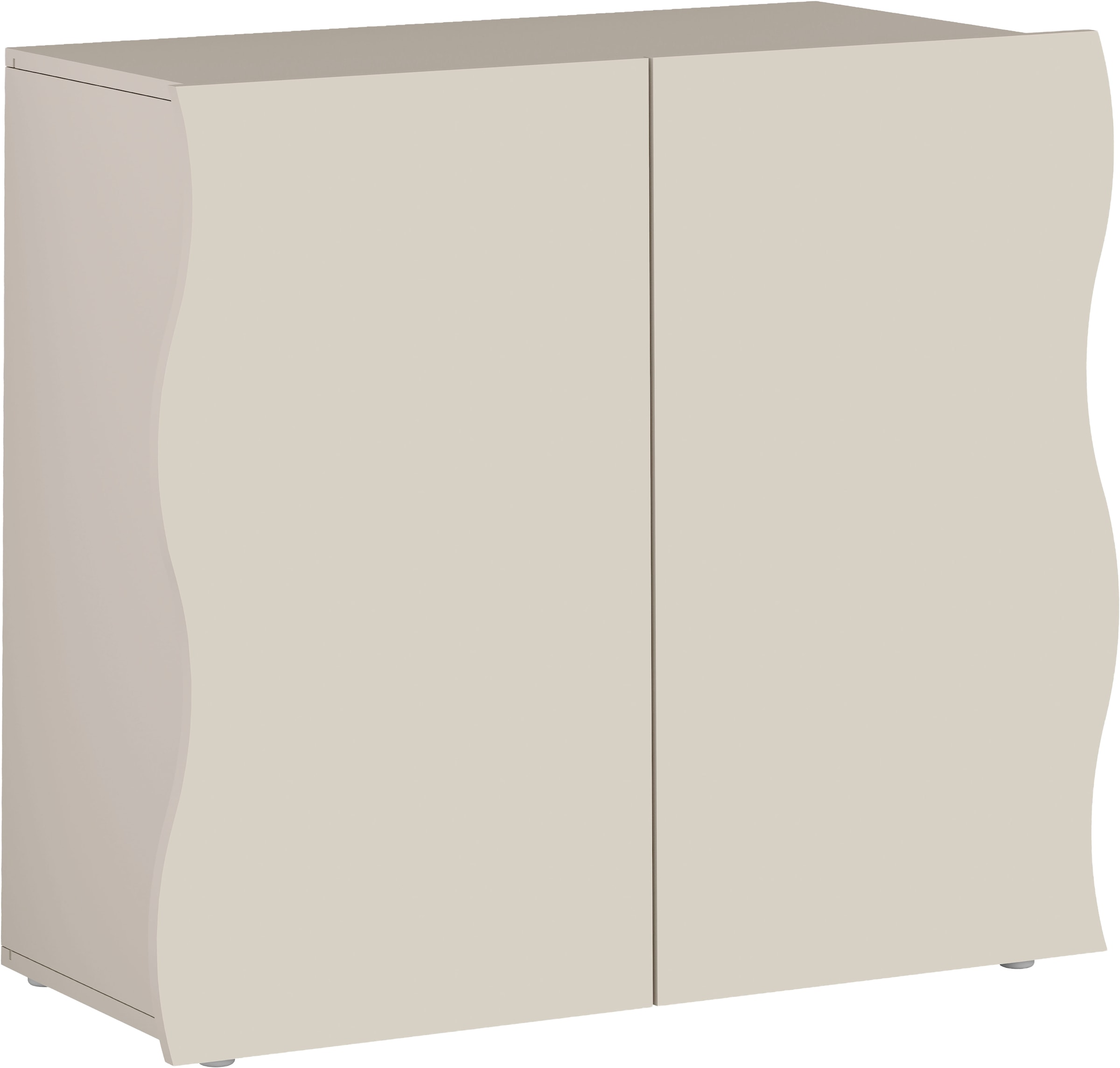 Image of Home affaire Sideboard "Onda Aufbewahrungsschrank, Kommode mit 2 Türen, Made in Italy" Eleganter Mehrzweckschrank mit Wellenfront in Kaschmir matt
