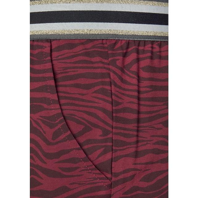 ♕ s.Oliver Pyjama, (2 tlg., 1 Stück), lange Hose mit Animal-Print  versandkostenfrei bestellen