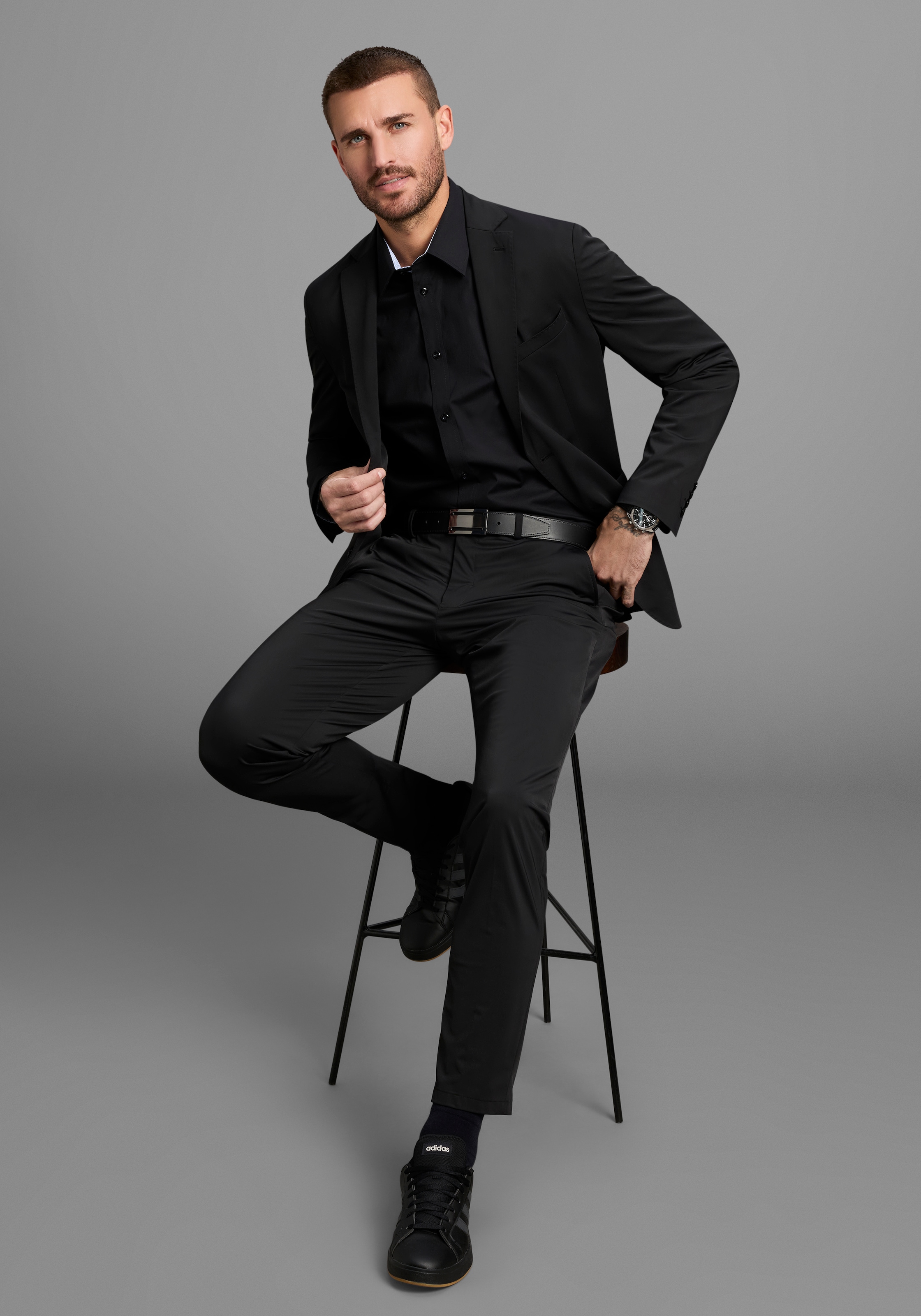 Bruno Banani Chemise à manches longues »elastische Baumwollqualität« für maximale Bewegungsfreiheit durch Stretch