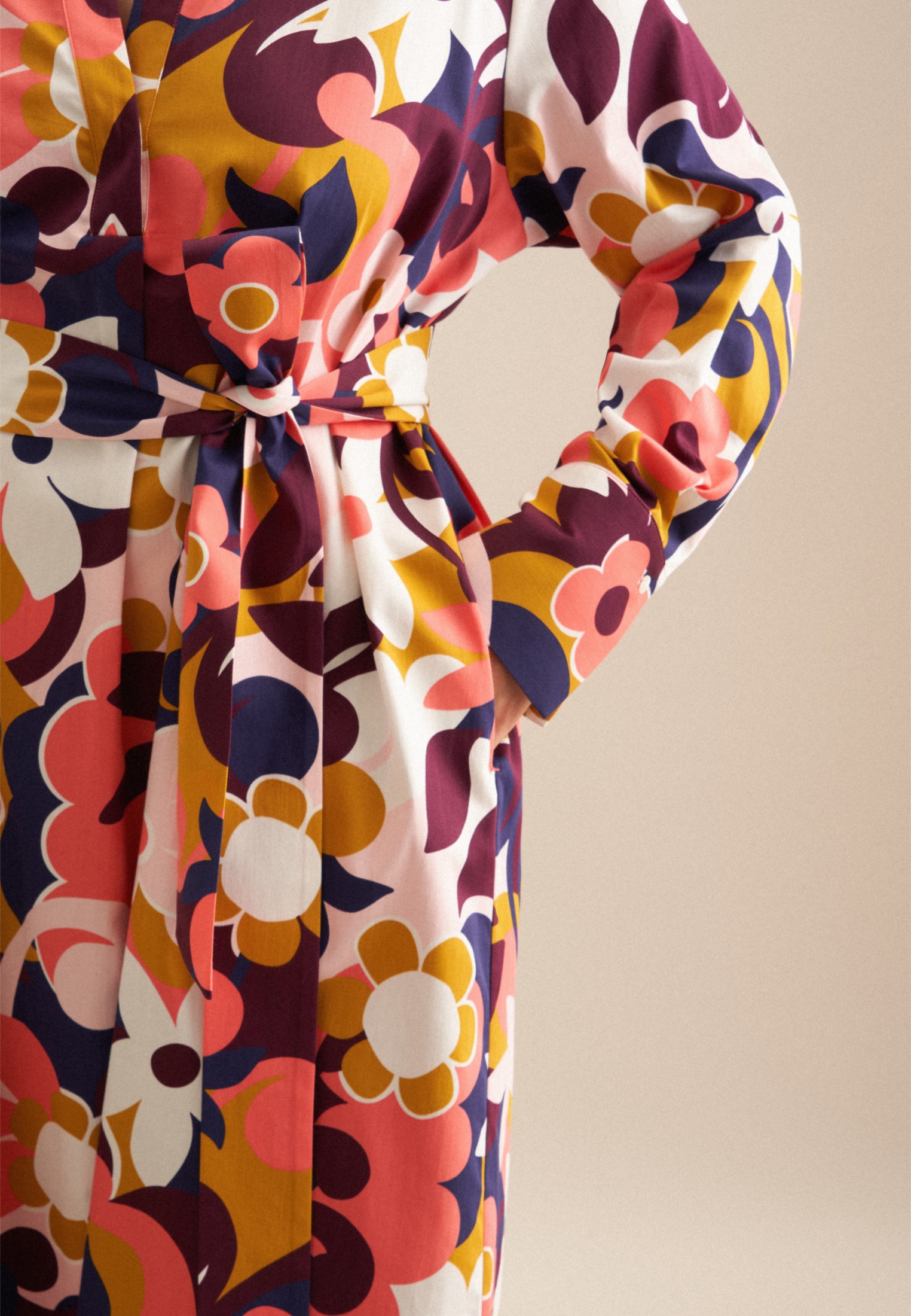 seidensticker Robe d'été »Schwarze Rose« 1/1 Kragen Floral