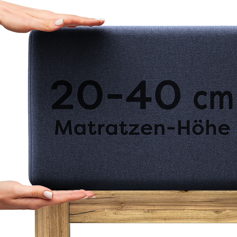 Wolkenfeld Spannbettlaken »Boxspringbett Bettlaken - Spannbetttuch für Matratzen bis 40cm« Elastisch & Rutschfest: 90x200, 140x200, 160x200, 180x200 & Übergrössen