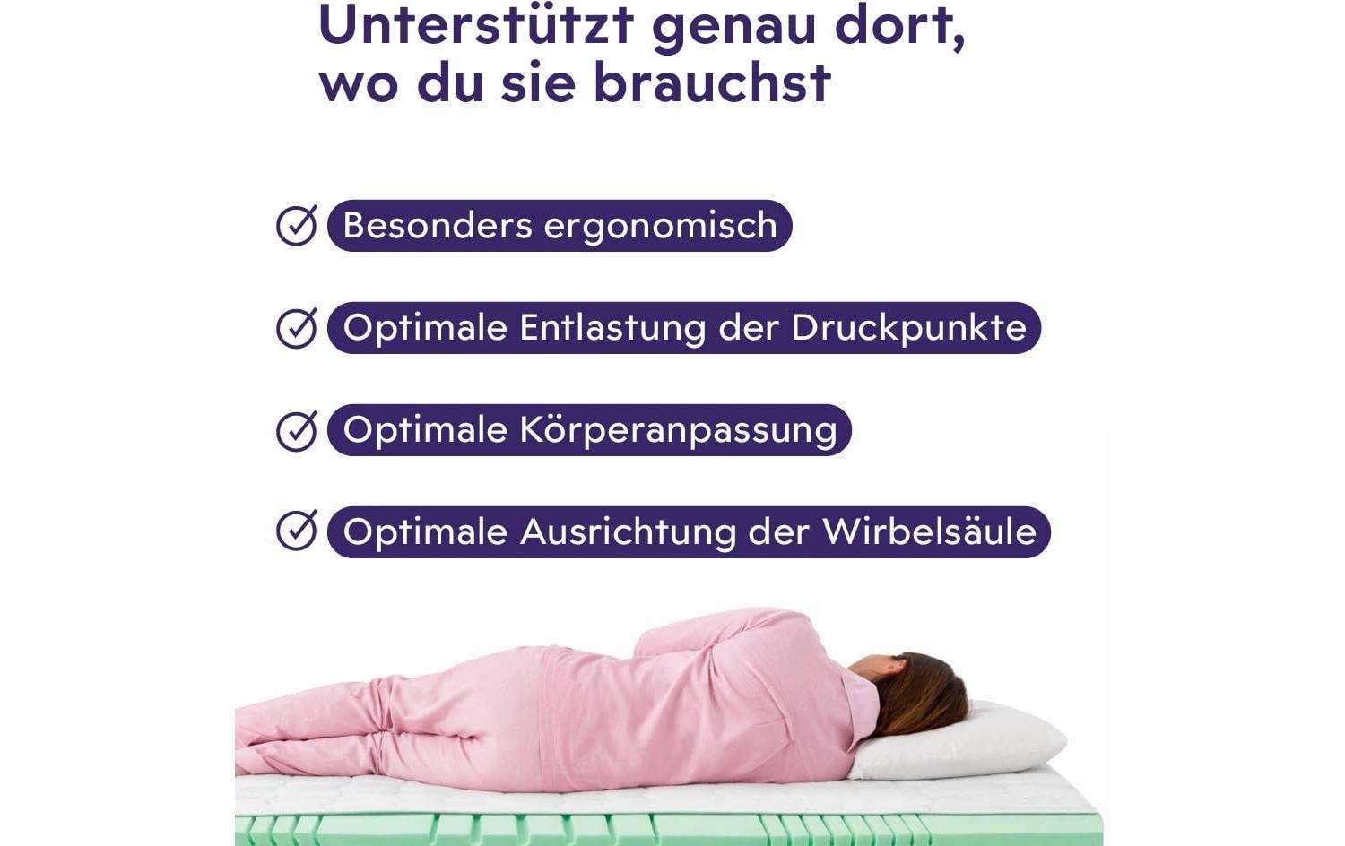 Träumeland Kaltschaummatratze »Graz, Naturfaser« 20 cm hoch 1 Stk. tlg. Kaltschaummatratze mit 7-Zonen-Komfortschnitt