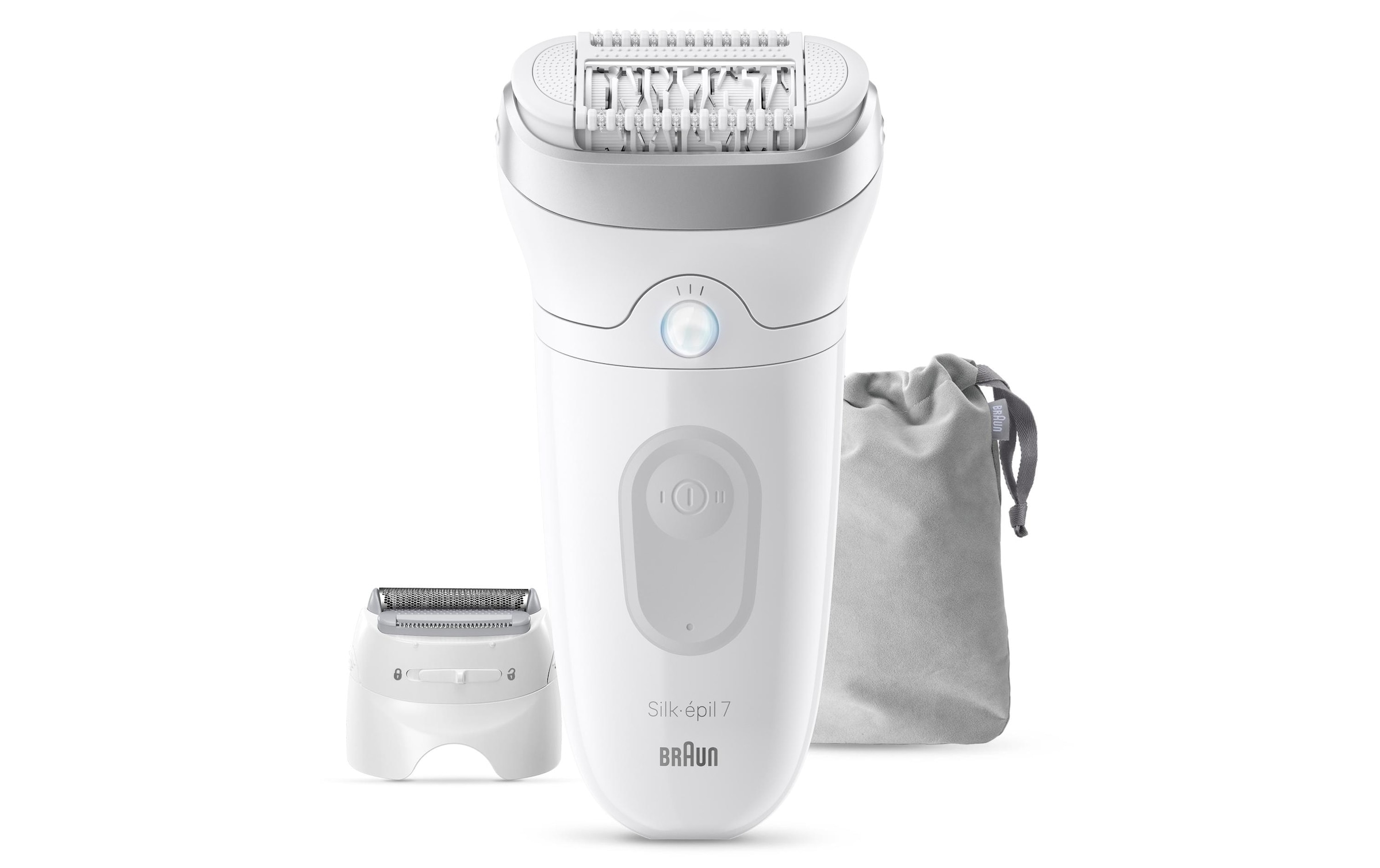 Image of Braun Epilierer "Silk-épil 7 SE7-041" Wet & Dry, breiter Kopf, inklusive Rasieraufsatz und Trimmeraufsatz