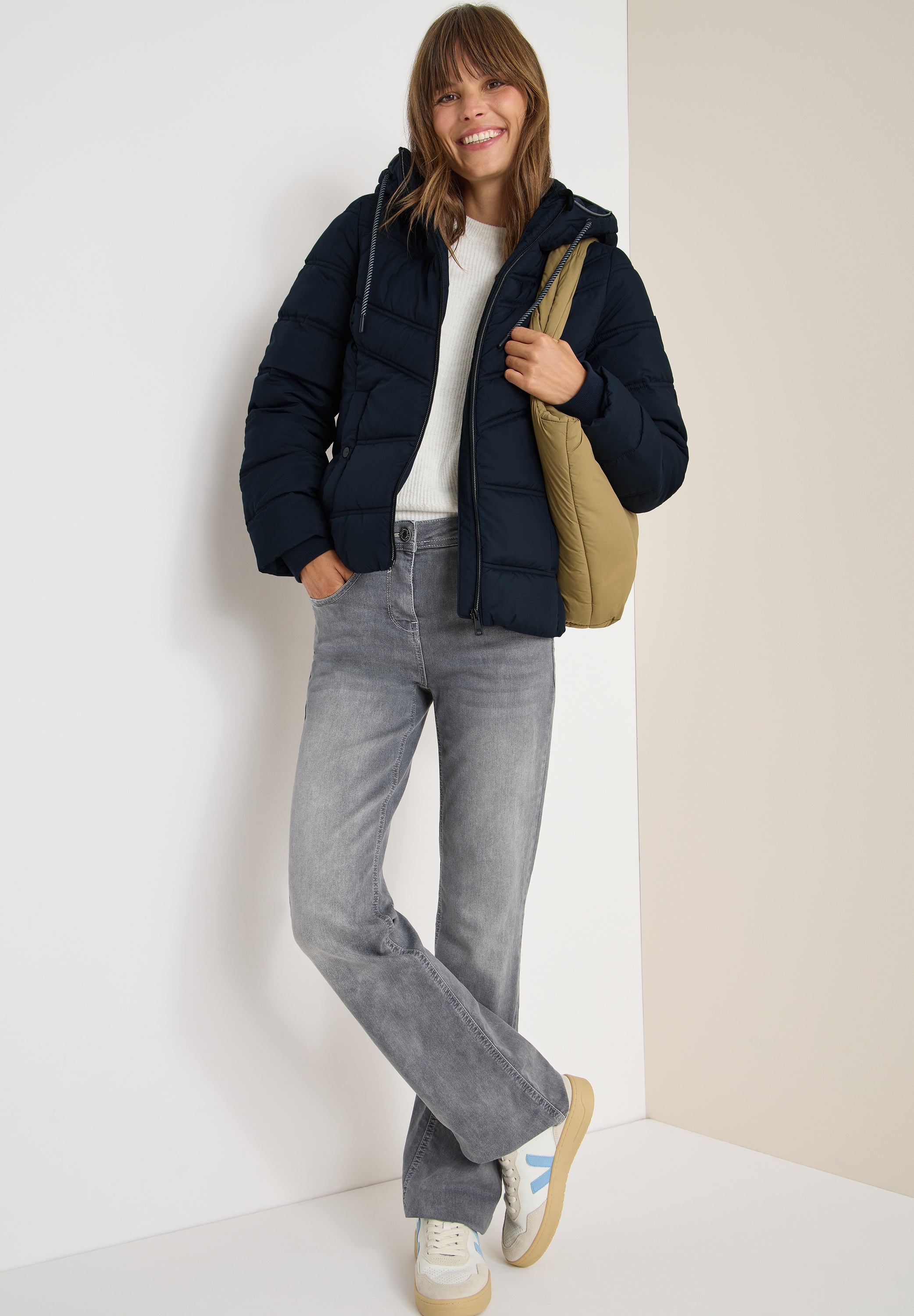 Cecil Steppjacke mit Kapuze mit Kapuze