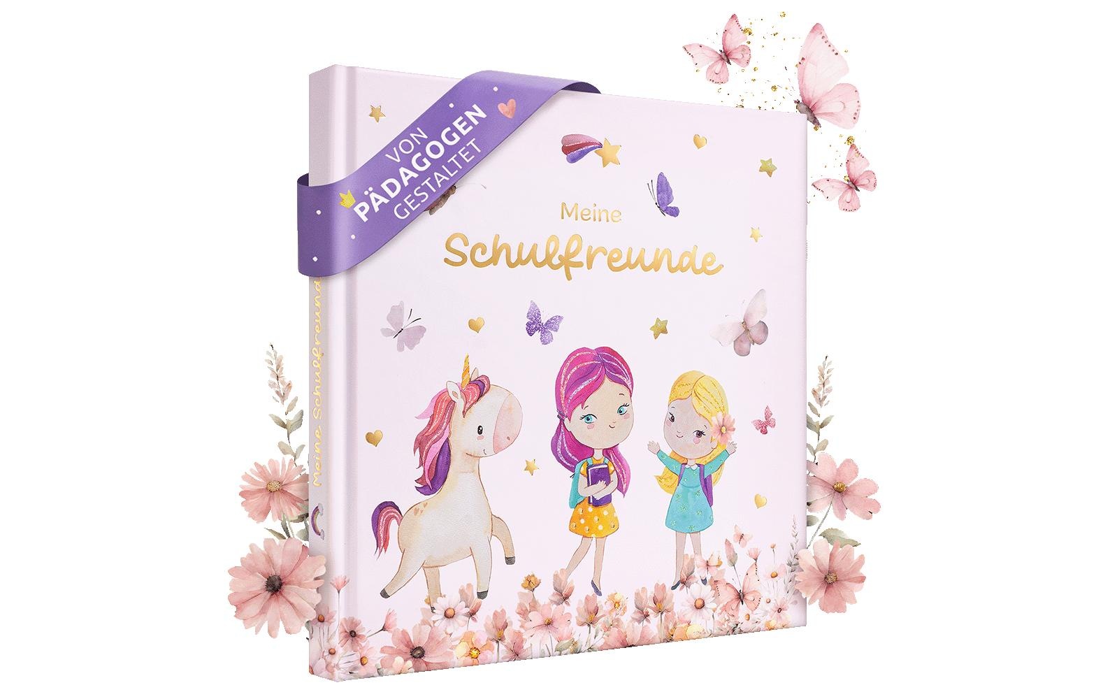 Image of Tagebuch "Eulentaler Einhorn, 21 x 21 cm" Erinnerungsbuch für die Schulzeit