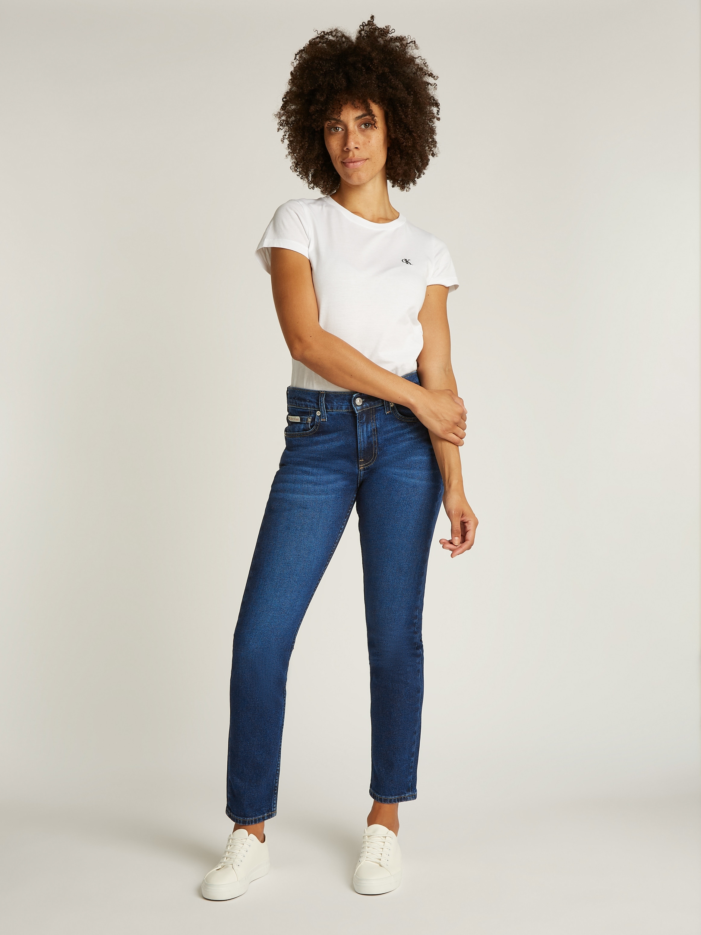 Calvin Klein Jeans Slim-fit-Jeans »SLIM« Coinpocket, Logostickerei