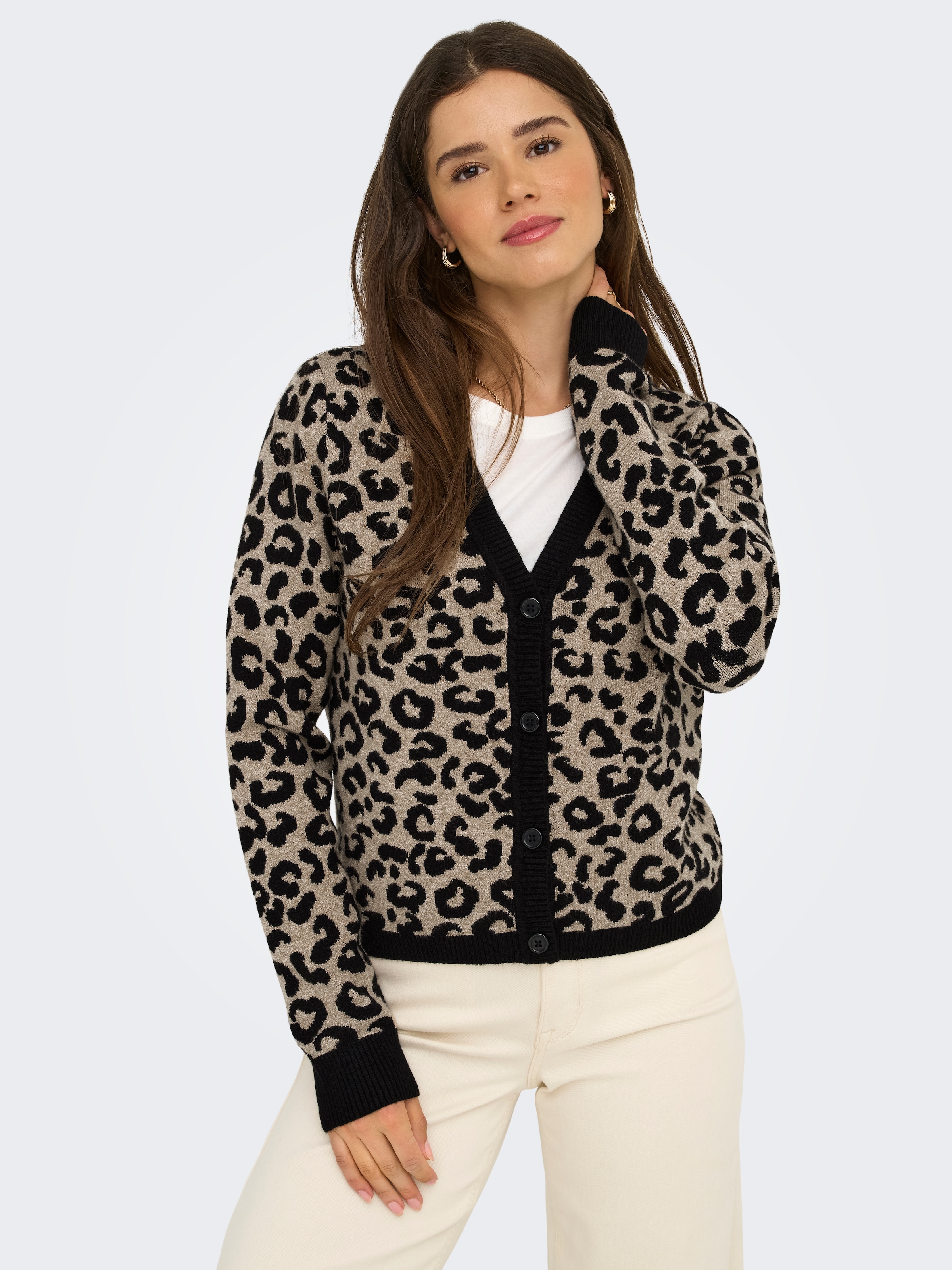ONLY Veste en tricot »ONLLEO LS V-NECK CARDIGAN KNT NOOS«