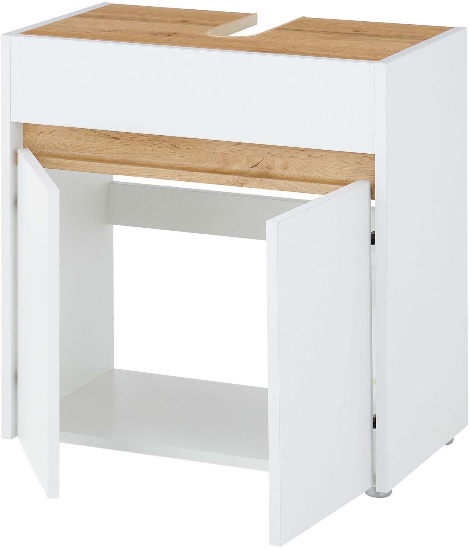 INOSIGN Waschbeckenunterschrank »CITY/GIRON, Waschtisch mit Griffmulde, Badschrank in zeitlosem Design« in den Farben Weiss und Anthrazit verfügbar, viel Stauraum