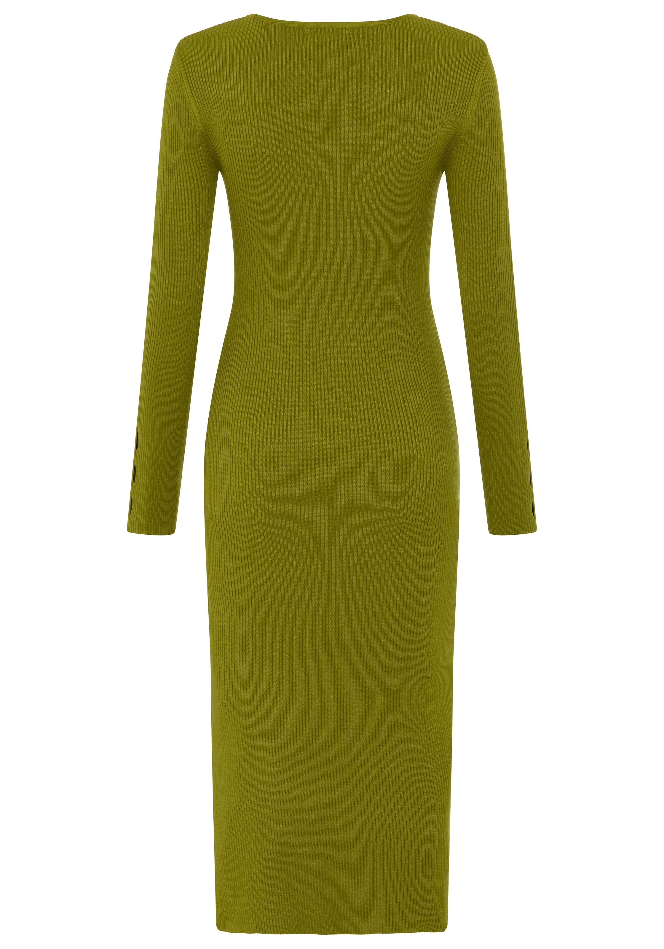Melrose Robe en tricot de longueur midi avec découpes féminines et fente latérale