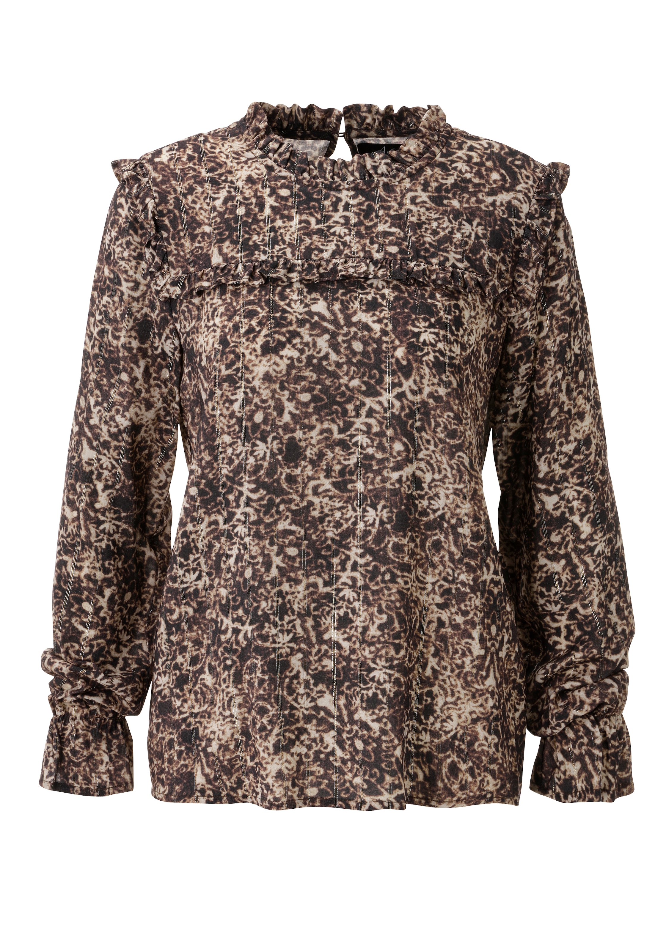 Aniston CASUAL Blouse à enfiler avec fils brillants dans l'imprimé floral graphique - NOUVELLE COLLECTION