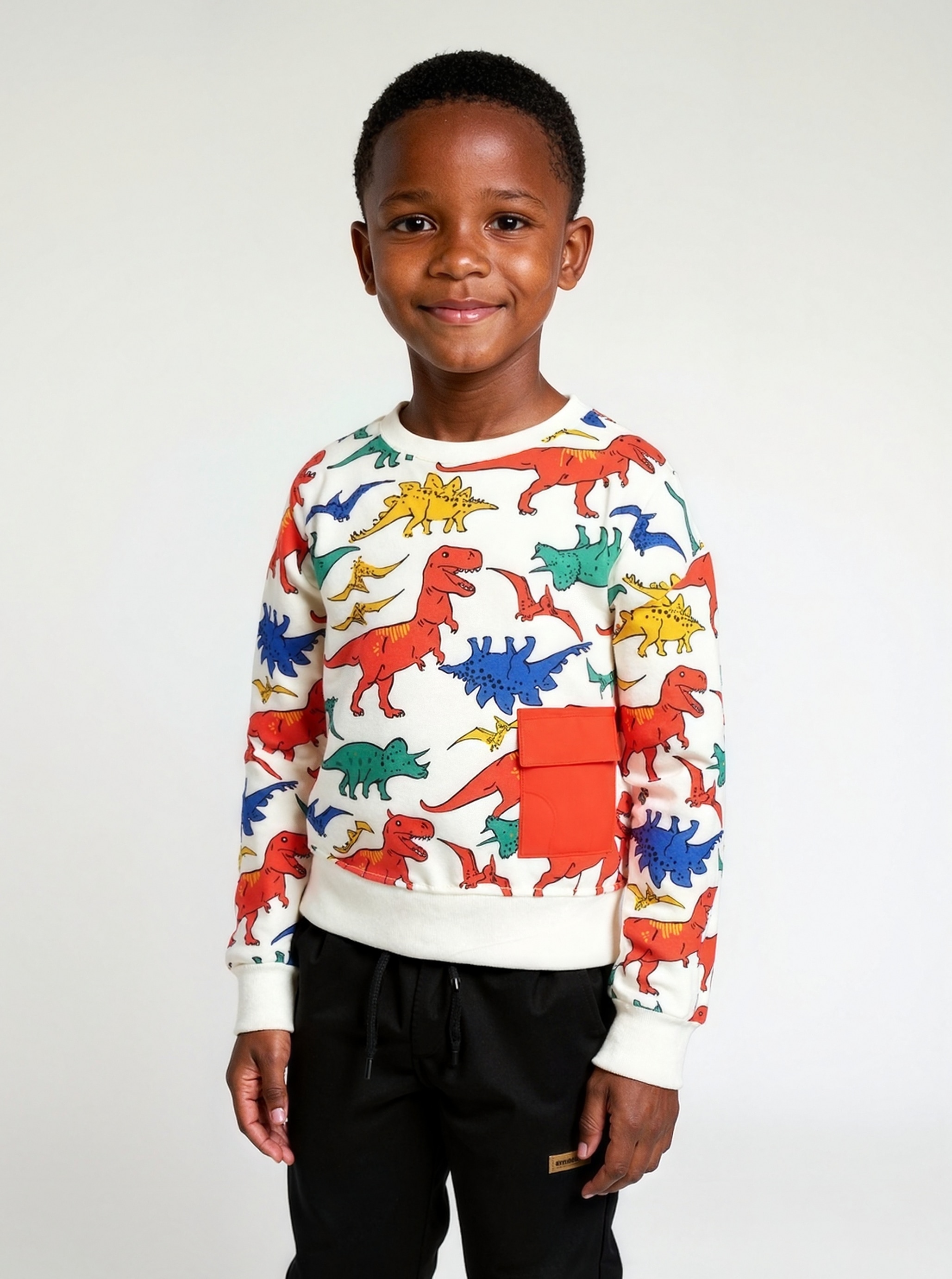 Image of Blue Seven Sweatshirt, mit tollen Dino-Motiven