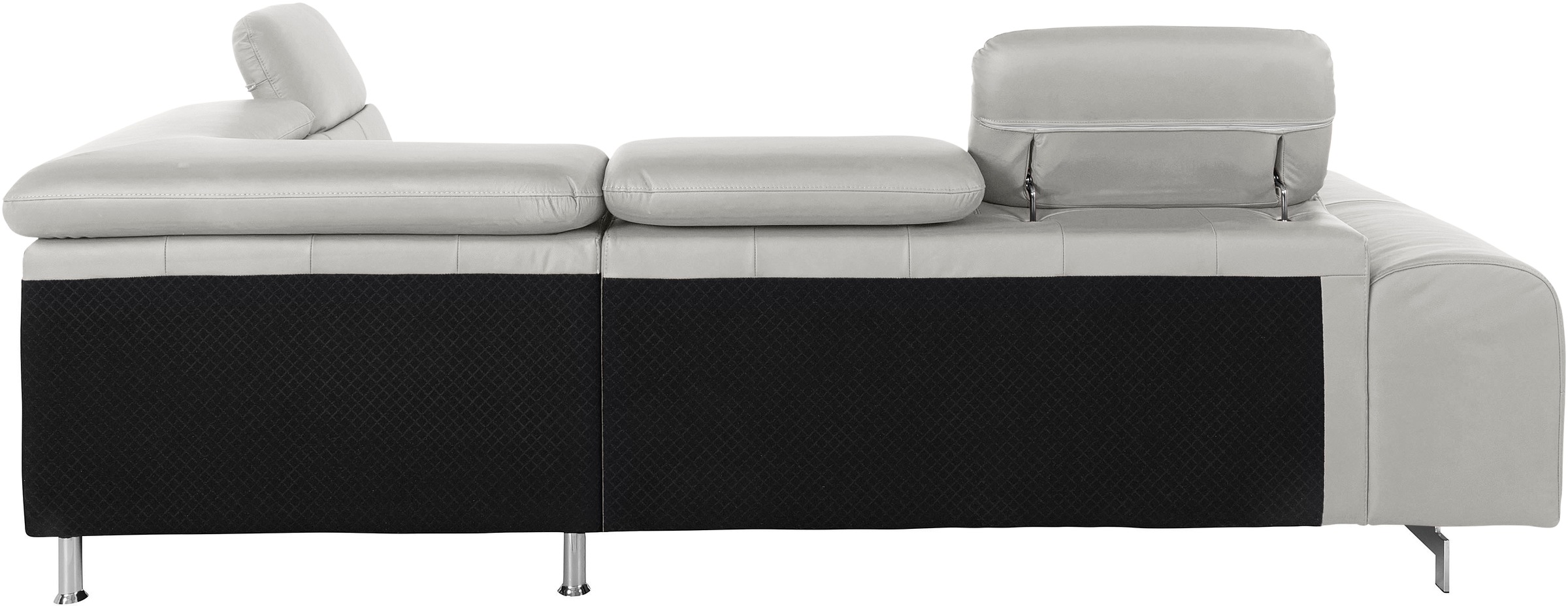 COTTA Ecksofa »Chef L-Form«, mit Kopfteilverstellung, edle Metallkufen, wahlweise mit Bettfunktion