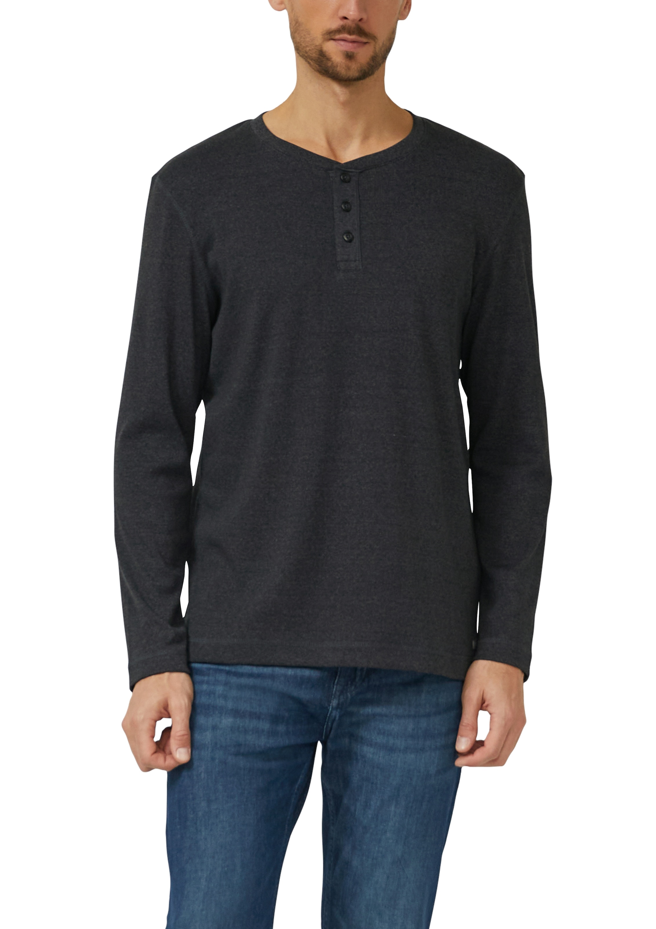 Image of s.Oliver Langarmshirt mit Knopfleiste