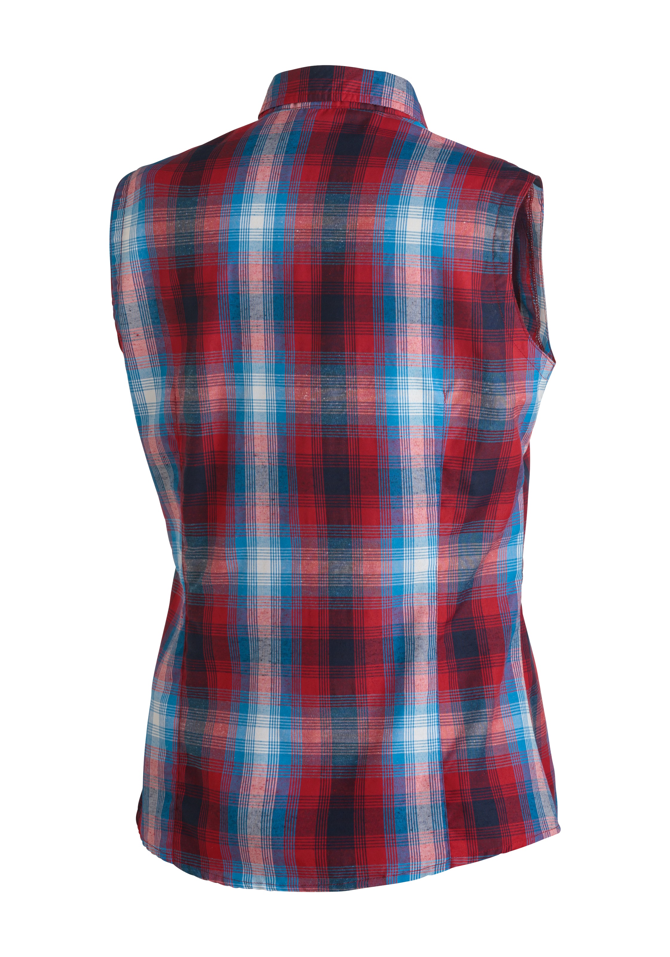 Maier Sports Blouse fonctionnelle »Paloma« blouse sans manches pour femme, chemisier d'été, chemise à carreaux, coupe régulière