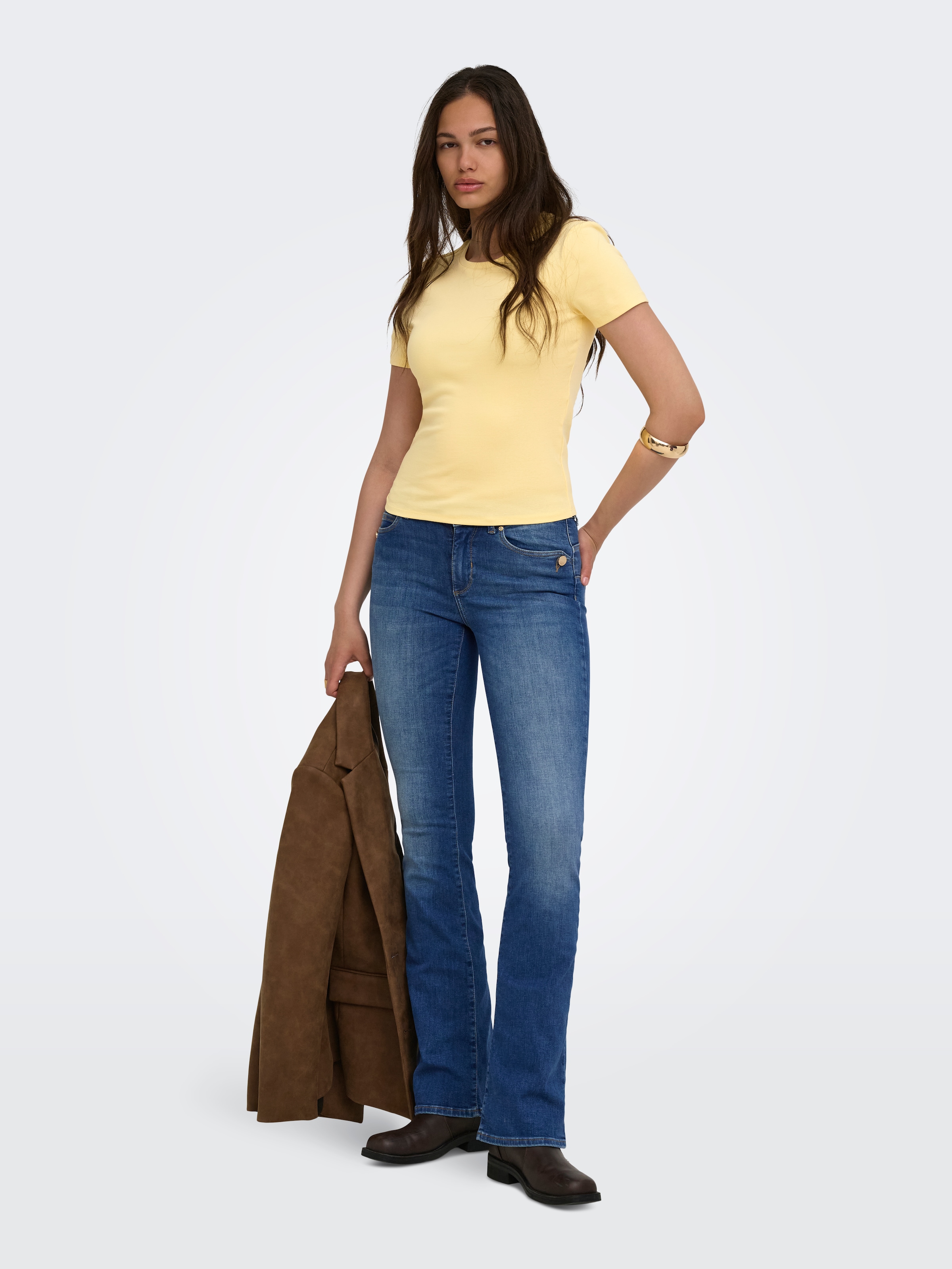 ONLY T-Shirt »ONLRILEY S/S TOPJRS« Baumwollmischung