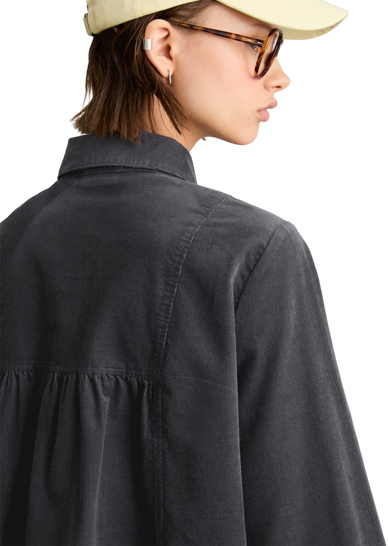 Marc O'Polo DENIM Hemdbluse aus reiner Bio-Baumwolle, Rückenpasse