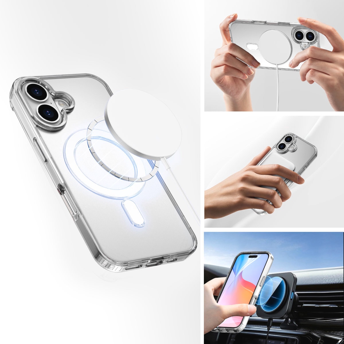 4smarts Handyhülle »360° Premium Protection Set für Apple iPhone 16 Plus«, Backcover, Schutzhülle, Handyschutzhülle, Case, Schutzcase, stossfest