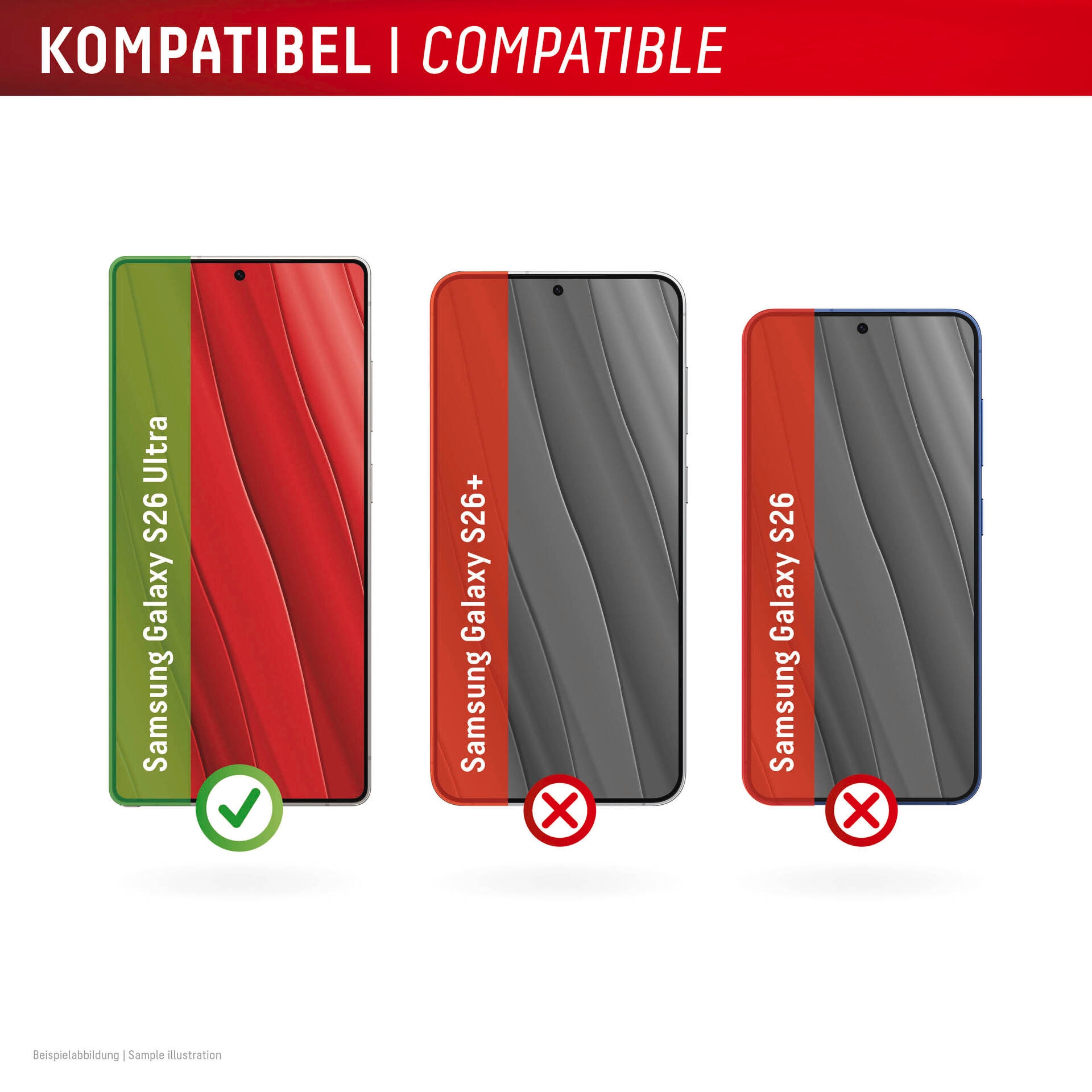 Displex Displayschutzglas »Real Glass Screen Protector inkl. Case mit MountMaster« für Samsung Galaxy S26 Ultra Displayschutzfolie, Schutzfolie, Bildschirmschutz, kratz- & stossfest