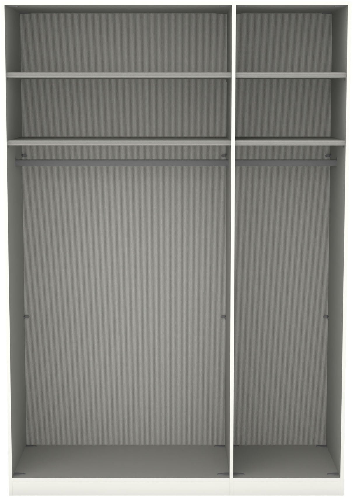 Musterring Armoires à vêtements »San Diego, Kleiderschrank, Schrank, Garderobe, mit Glastüren« 1 cuis tlg. 3 portes (amorties), 4 étagères, 2 tringles à vêtements, poignées chromées