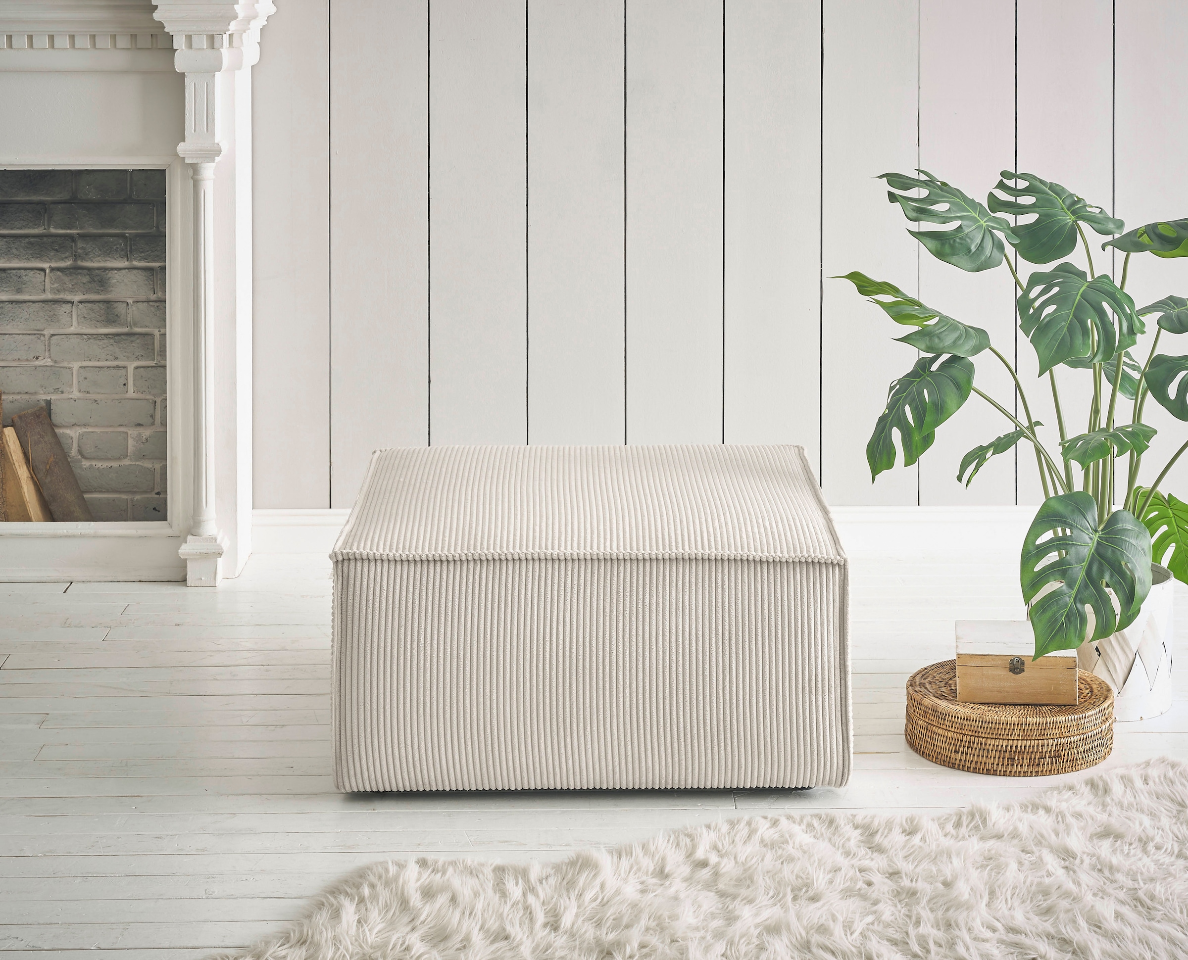 Image of Home affaire Hocker "SHERWOOD" Hocker quadratisch, ideale Ergänzung zum Loveseat SHERWOOD