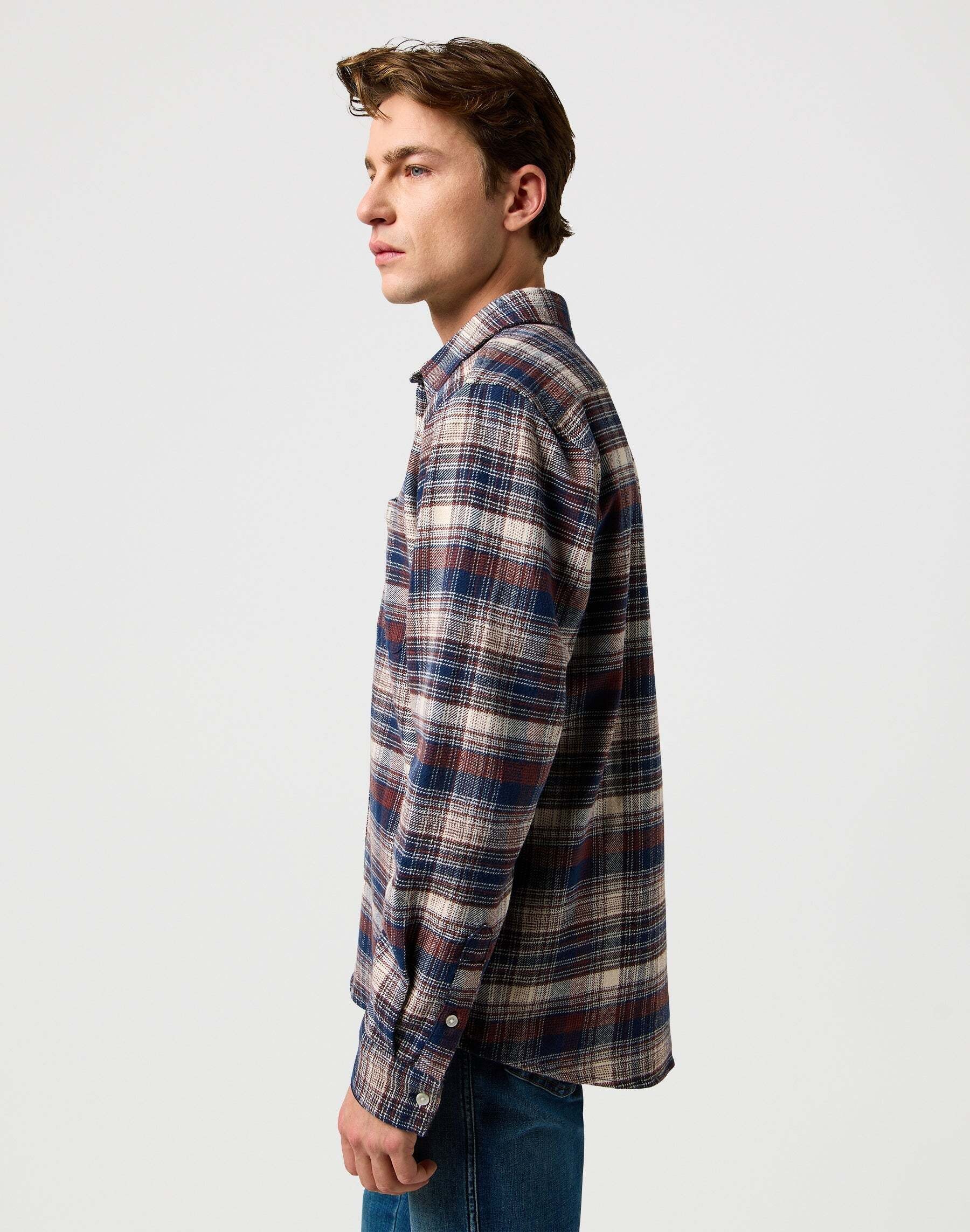 Wrangler Langarmhemd »WRANGLER Langarmhemd Brushed 1 Pkt Shirt«