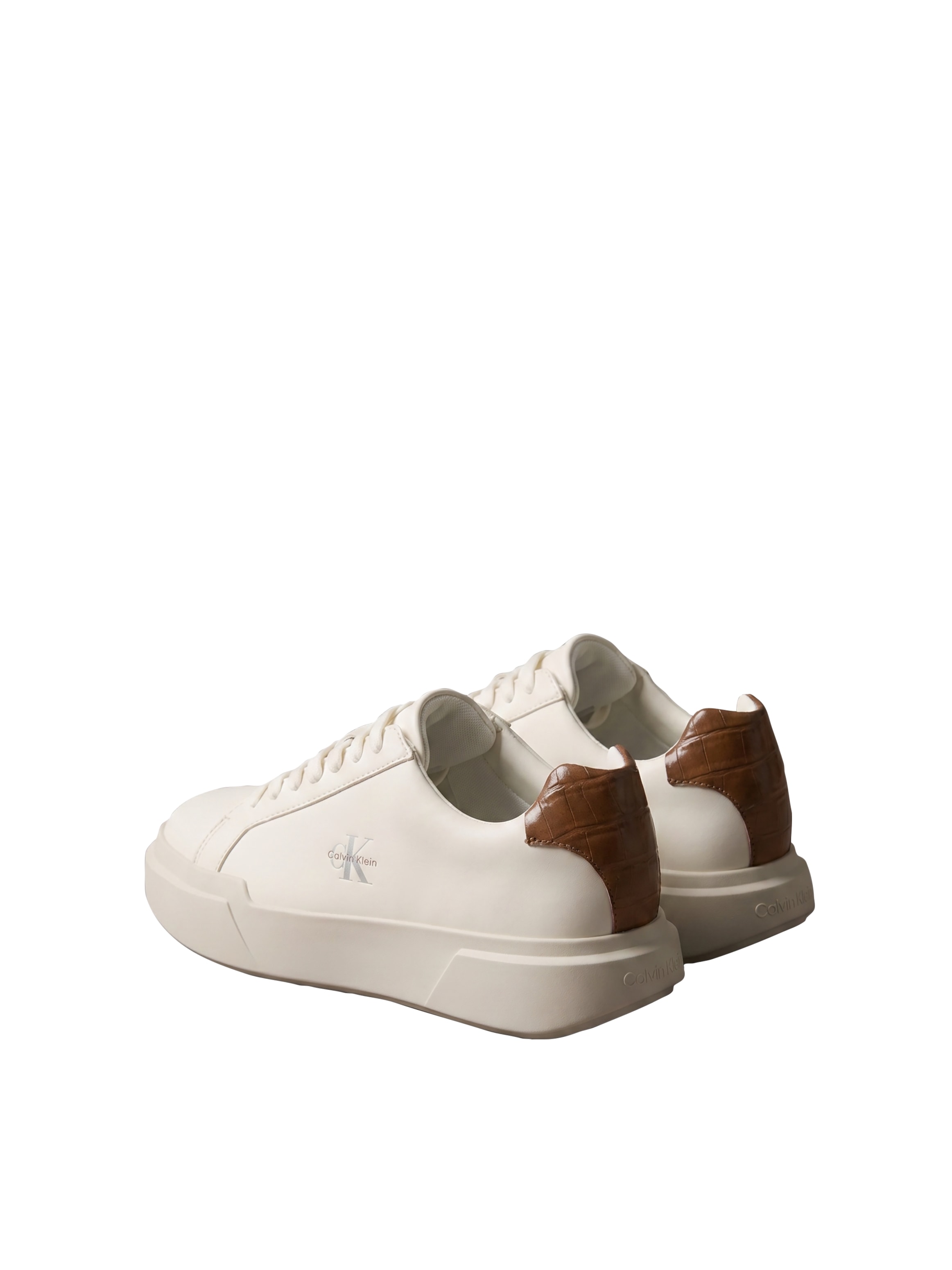 Calvin Klein Baskets à plateforme »CHUNKY CUPS LACEUP LTH BT CROC«  Chaussure à lacets, chaussure de loisirs, chaussure basse avec logo CK latéral