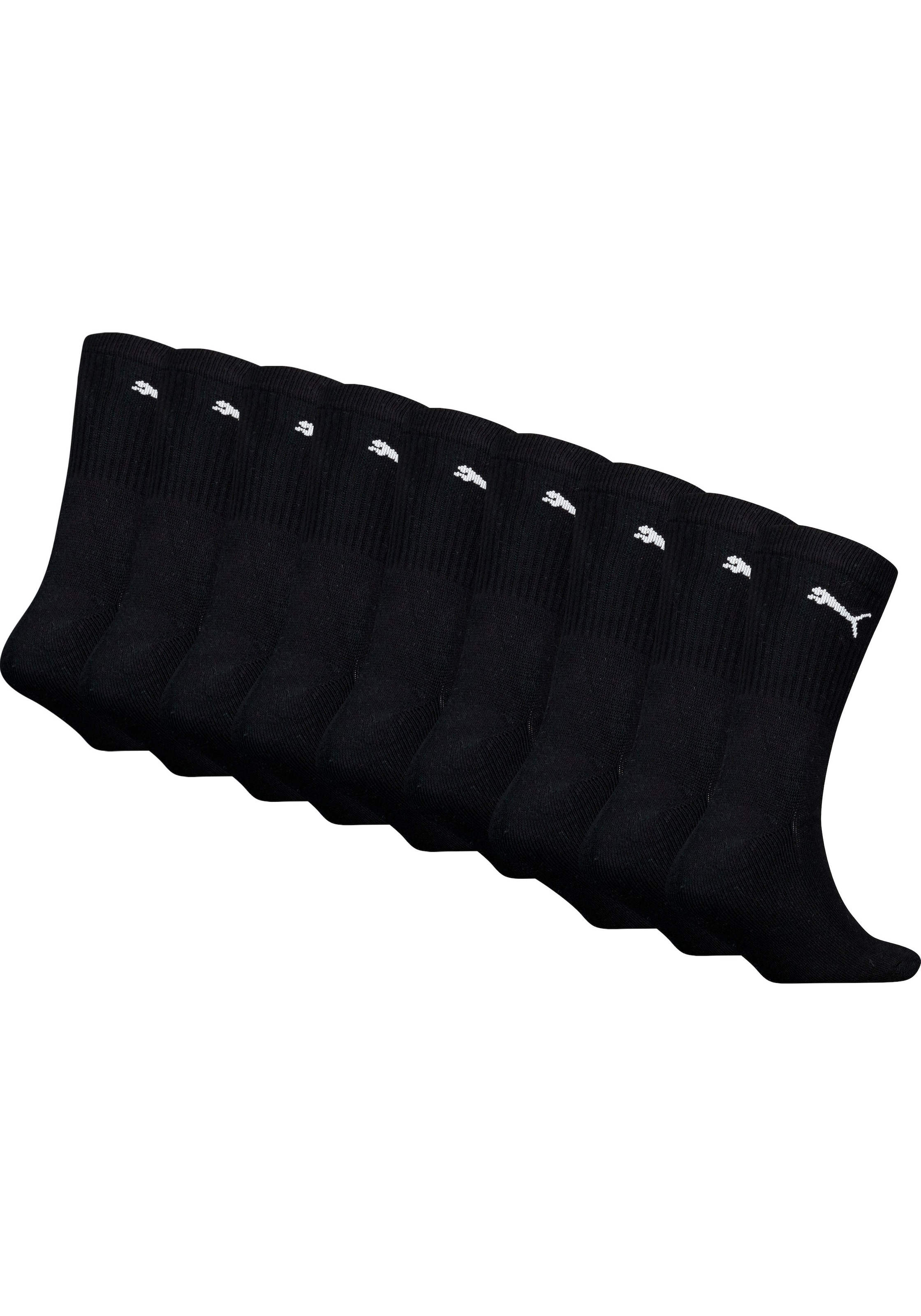 PUMA Socken »JUNIOR CREW SOCK 9P ECOM«, (9 Paar), gepolsterte Sohle für Stossdämpfung und zusätzlichen Komfort